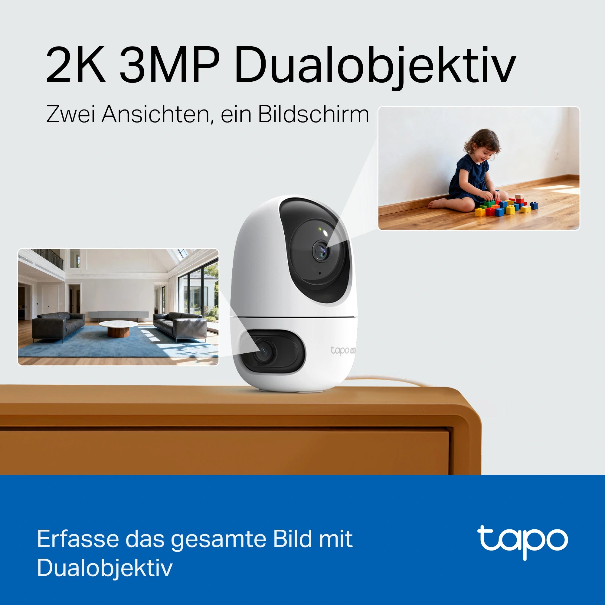 2K+2K Dual-Objektiv 360° Outdoor-Kamera | Tapo C245D