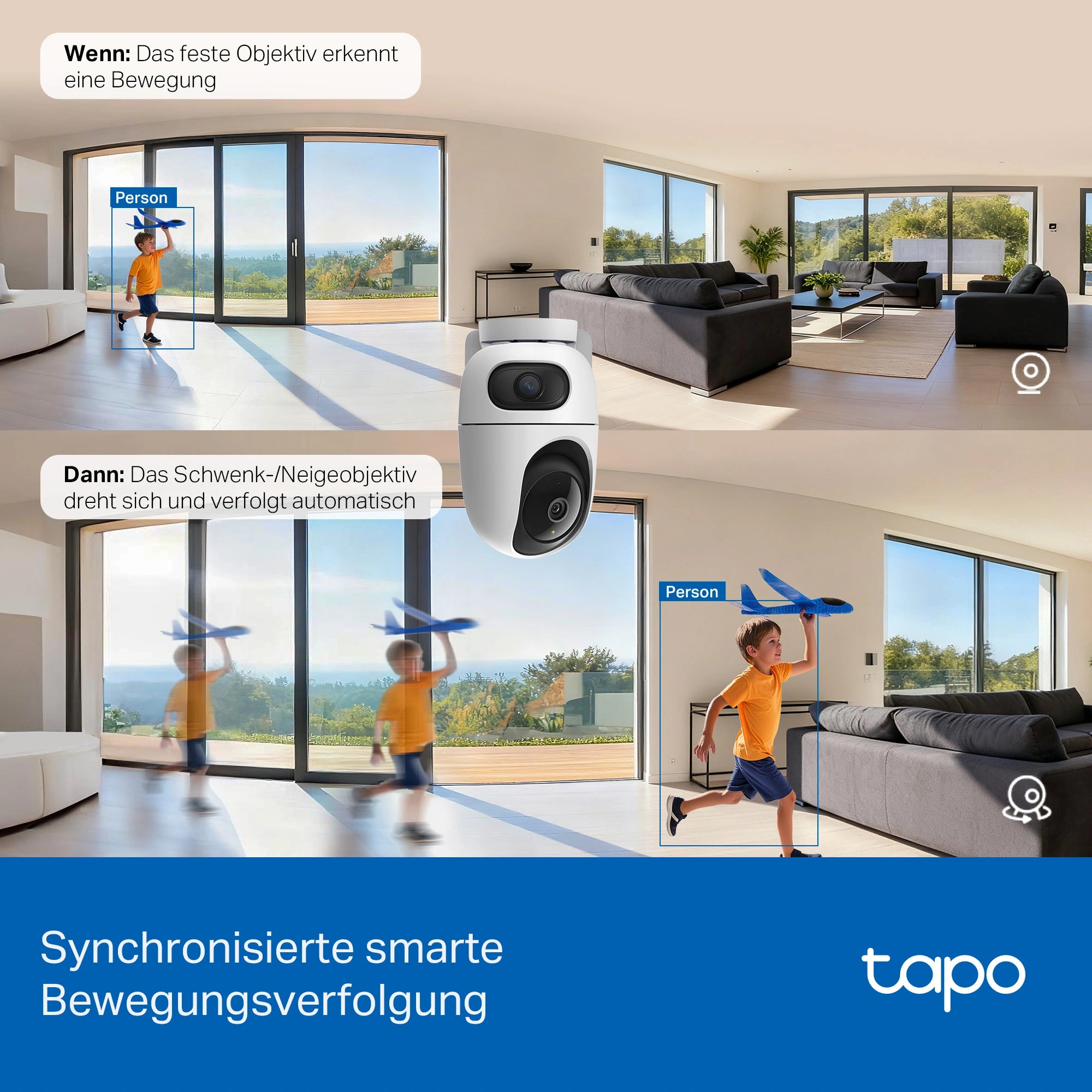 2K+2K Dual-Objektiv 360° Outdoor-Kamera | Tapo C245D