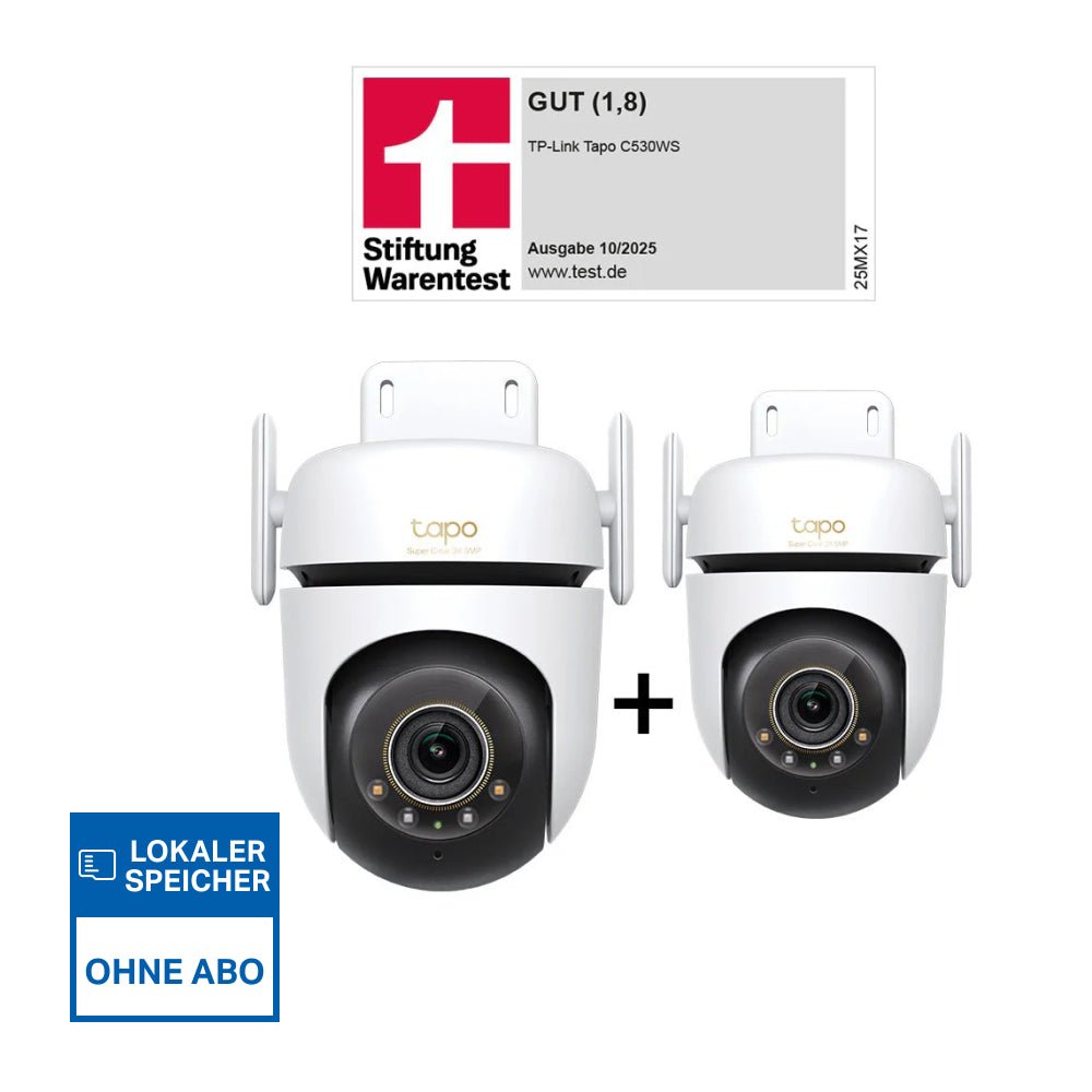 3K 5MP 360° Outdoor Kamera | Tapo C530WS(2er - Pack) - Oktober3