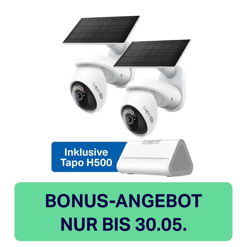 4K 8MP 360° Solar Überwachungssystem | Tapo H500 + C660 KIT (2er - Pack) - April1