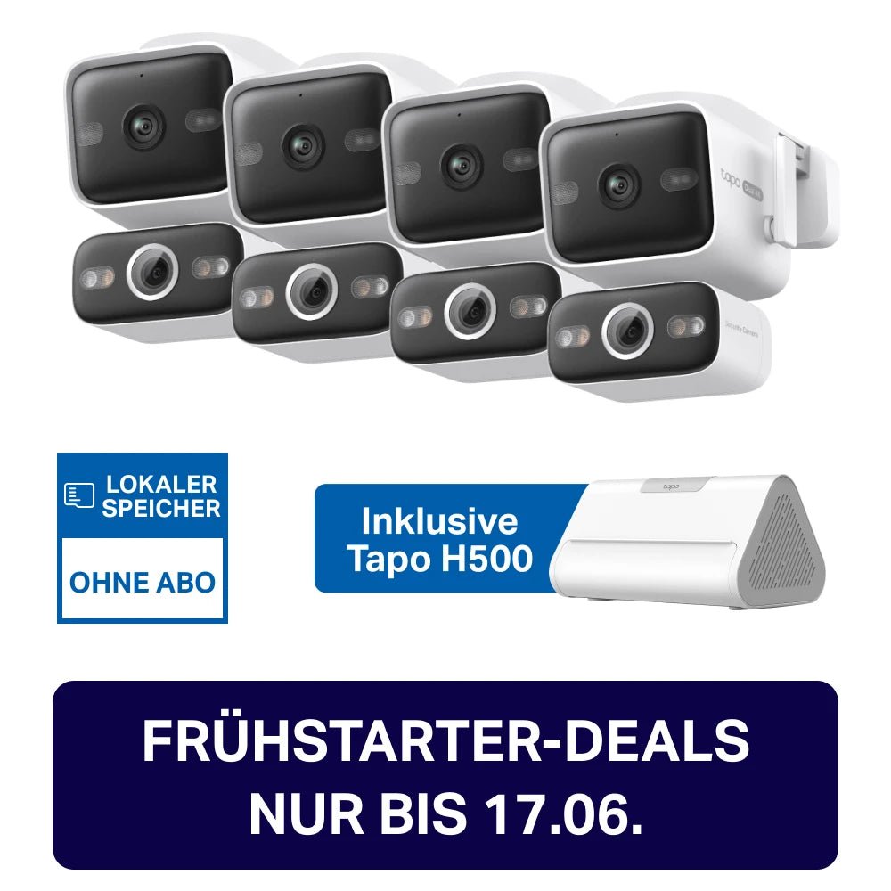 4K Dual-Objektiv Überwachungssystem | Tapo H500 + C575D (4er-Pack) - Jun4