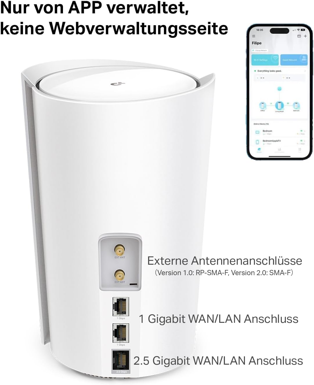 Deco X50-5G Wi-Fi 6 LTE WLAN 5G Router Sim-karte