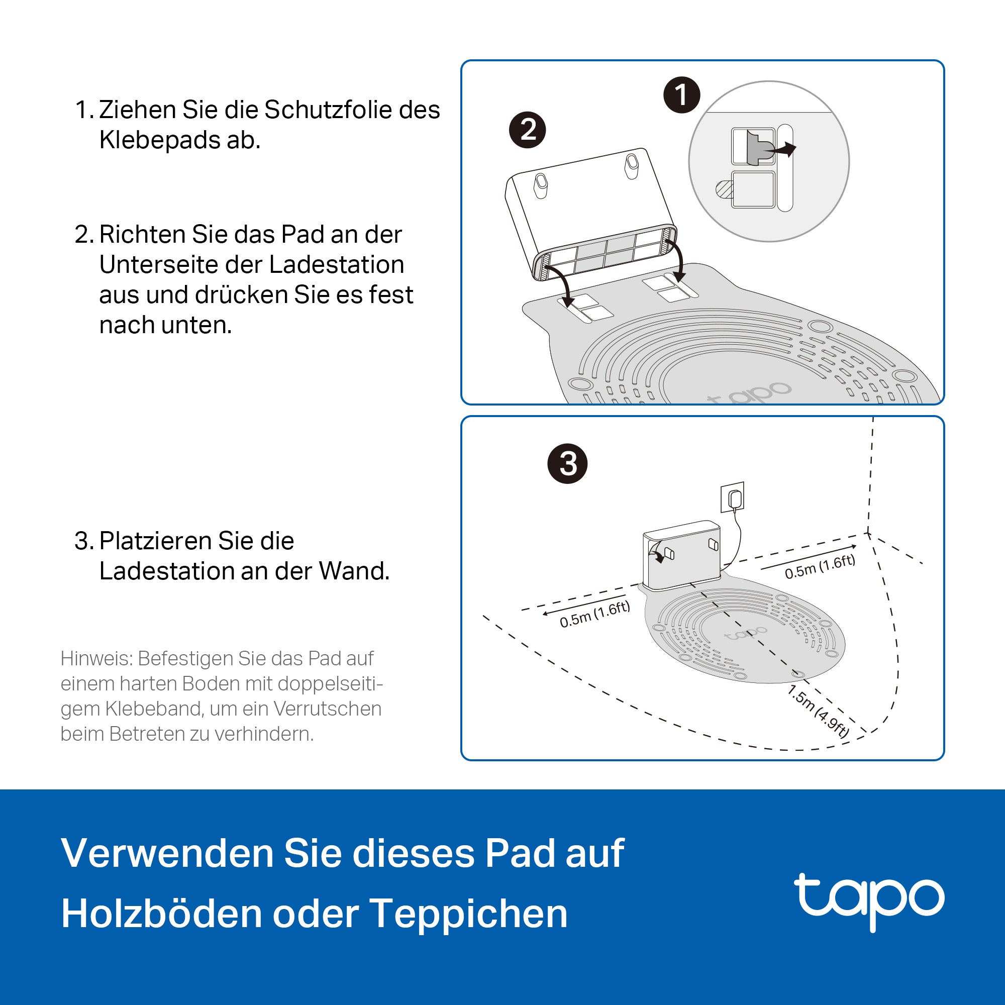 Tapo RVA410 Wasserdichte Matte, Nur für Tapo RV30/20 Max