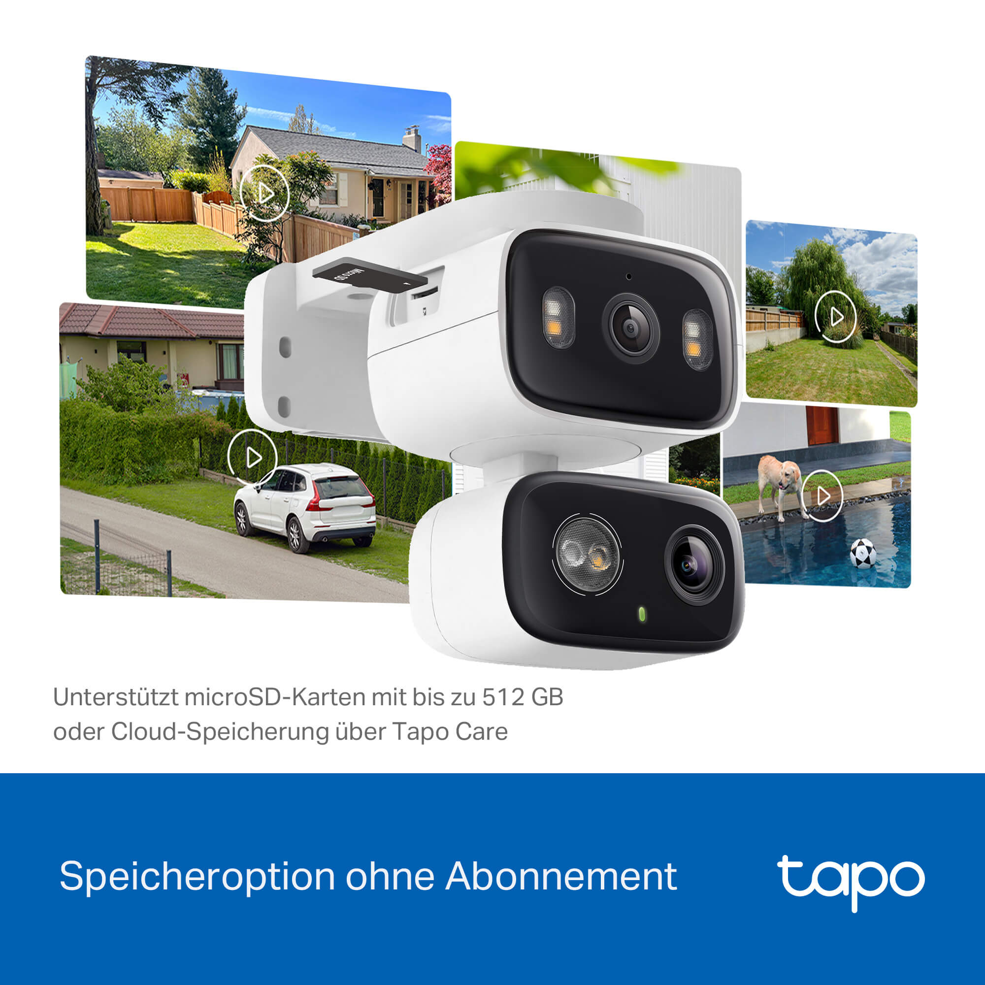 Tapo C246D 2K 3MP, Dual-Objektiv für Innen & Außen - Überwachungskamera