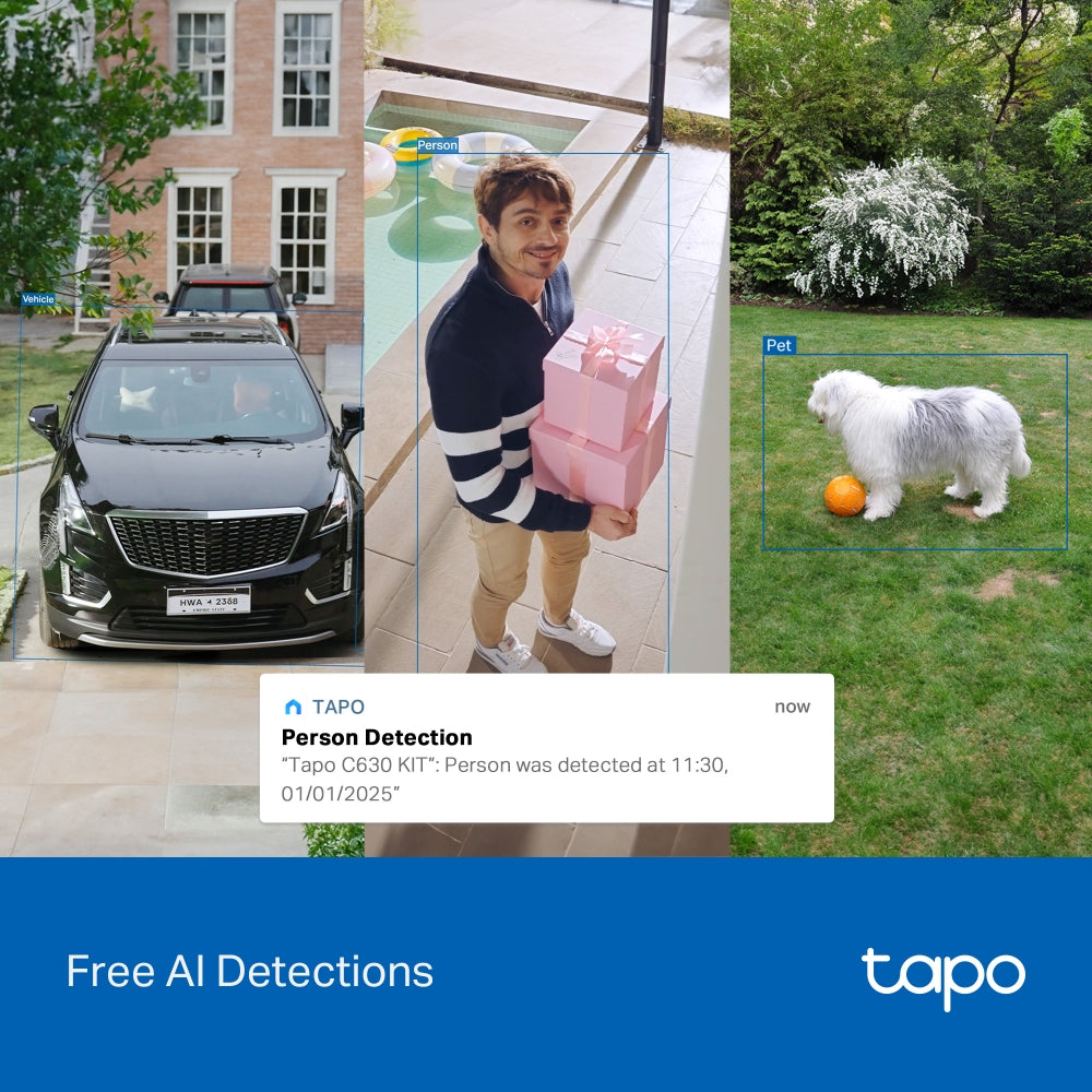 3K 5MP 360° Solarbetriebene Kamera | Tapo C630 KIT