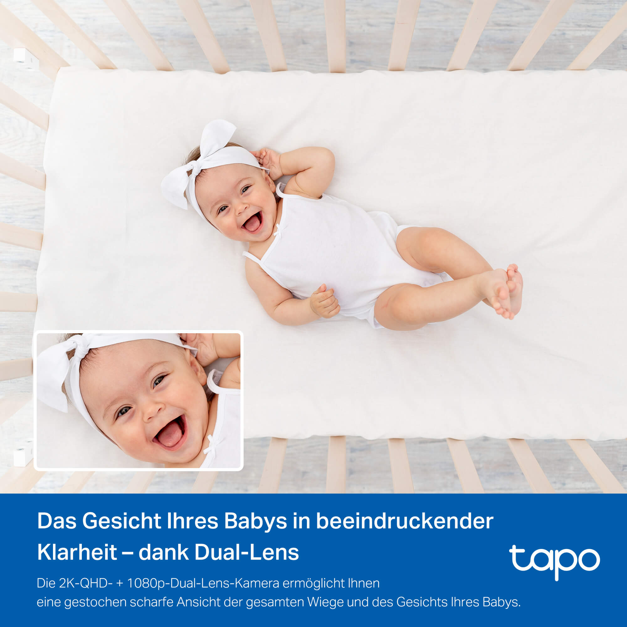 Tapo C840 2K 4MP, 360° Dual-Objektiv Baby Kamera - Überwachungskamera
