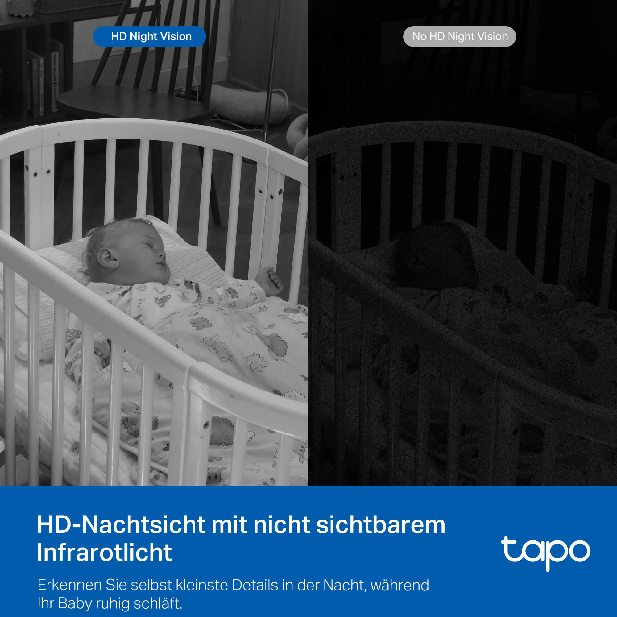 Tapo C840 2K 4MP, 360° Dual-Objektiv Baby Kamera - Überwachungskamera