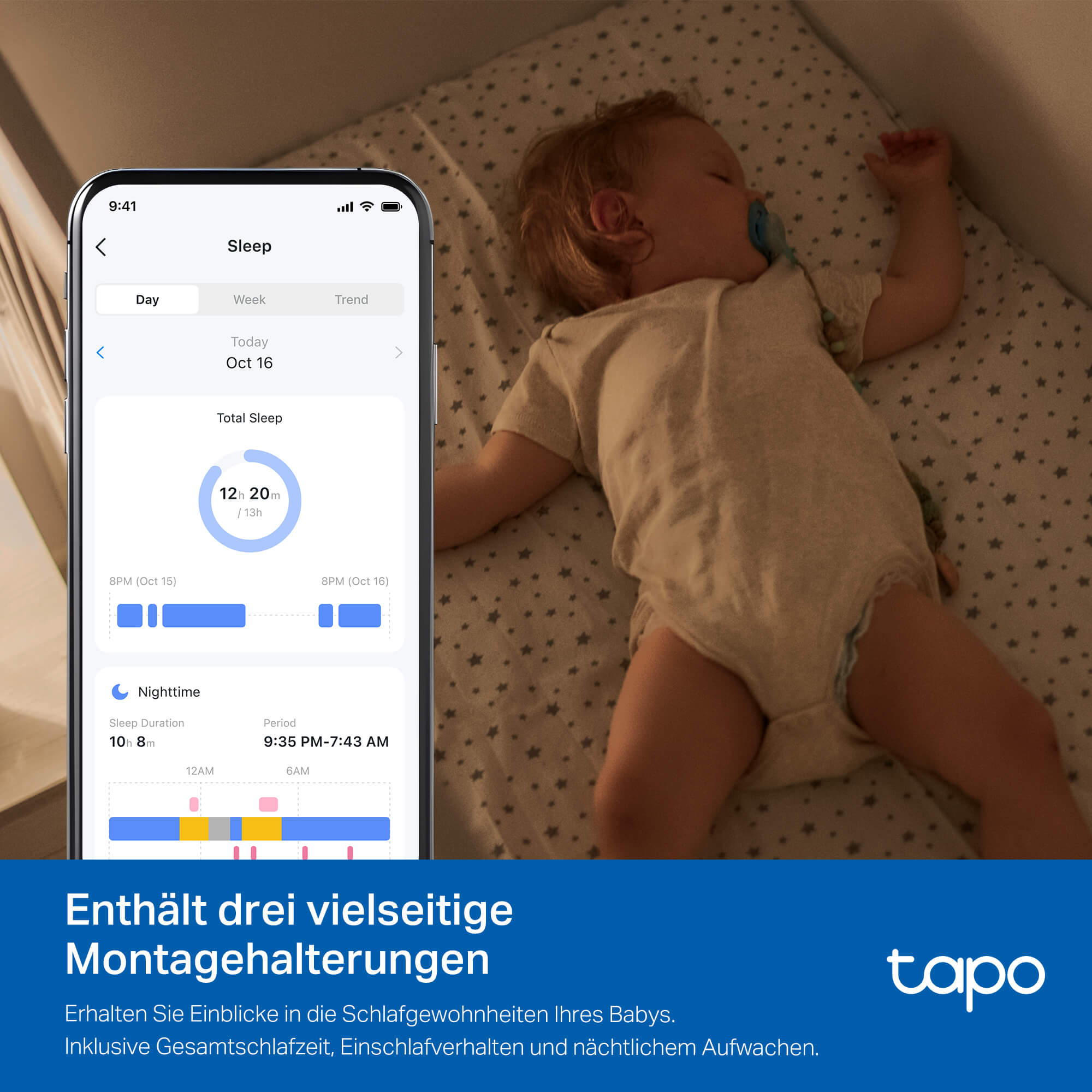 Tapo C840 2K 4MP, 360° Dual-Objektiv Baby Kamera - Überwachungskamera