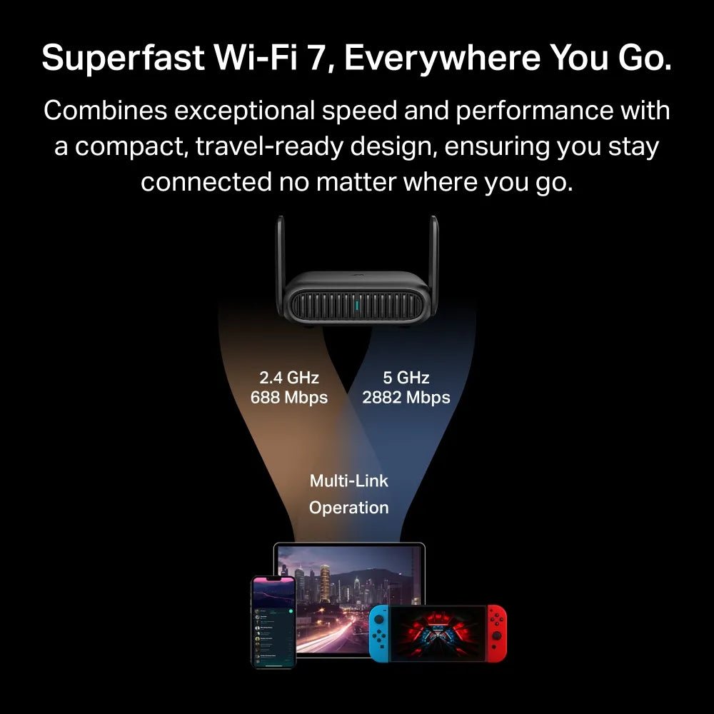 BE3600 Dual - Band Wi - Fi 7 Reise - Router | TL - WR3602BE - TL-WR3602BE