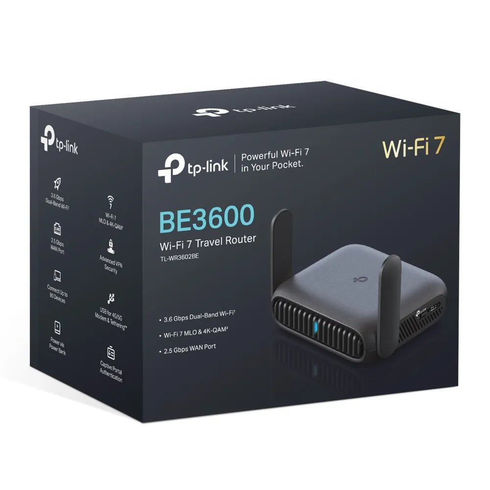 BE3600 Dual - Band Wi - Fi 7 Reise - Router | TL - WR3602BE - TL-WR3602BE