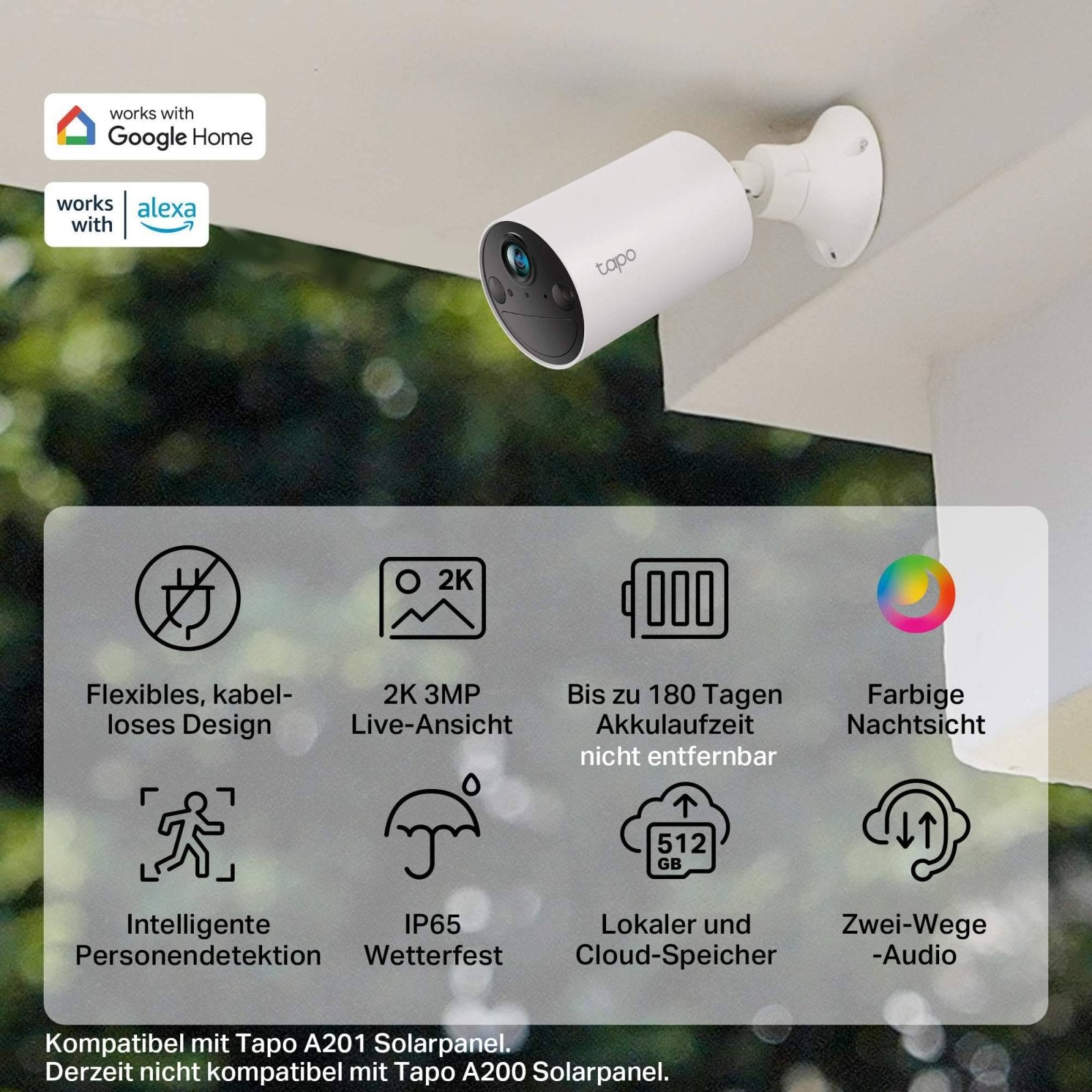 Tapo C410 2K 3MP, 6400mAh - Akku - Tapo C410