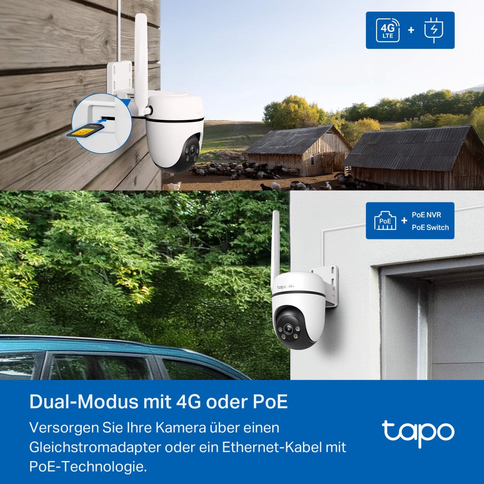 Tapo C501GW 360° Überwachungskamera mit SIM - Karte - Tapo C501GW