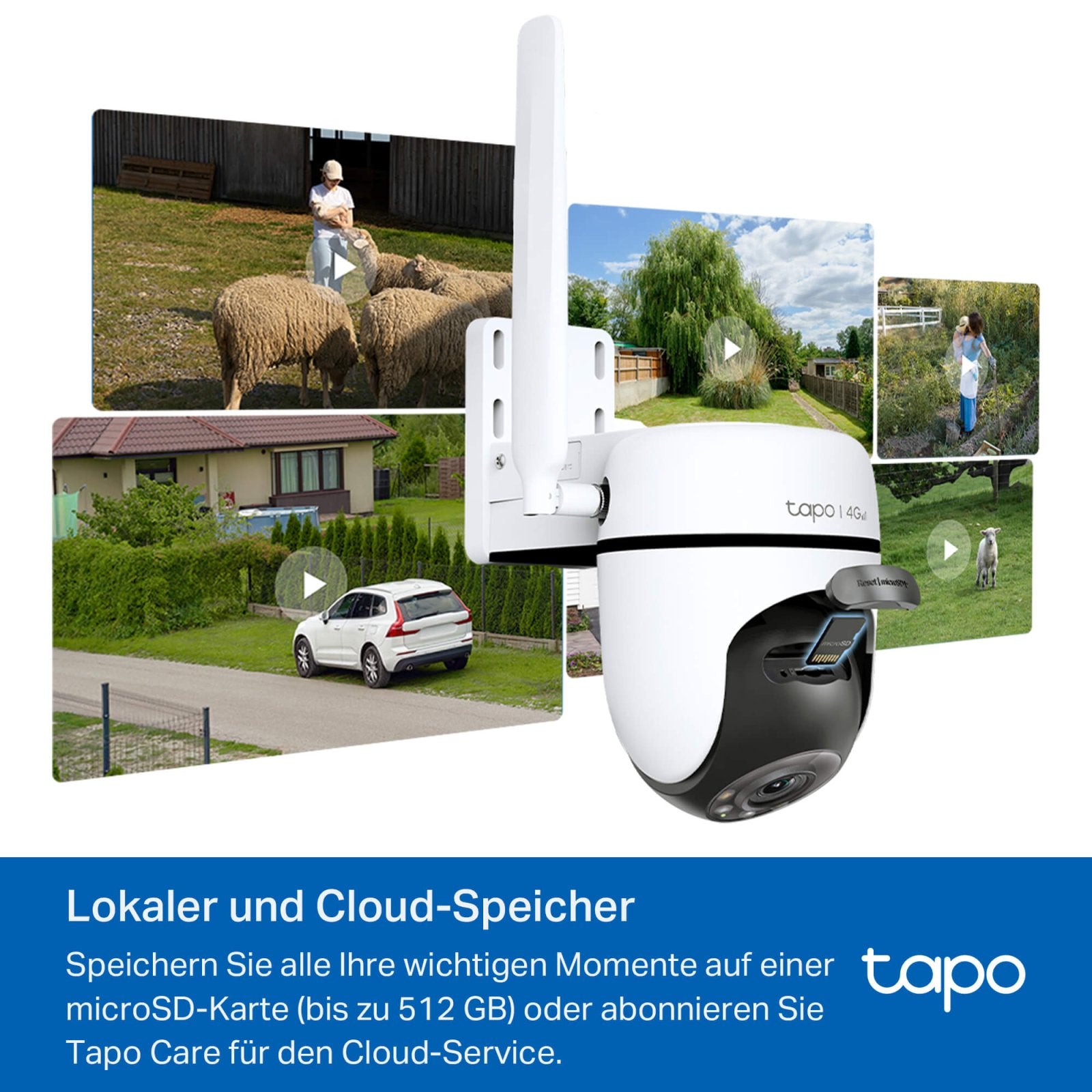 Tapo C501GW 360° Überwachungskamera mit SIM - Karte - Tapo C501GW