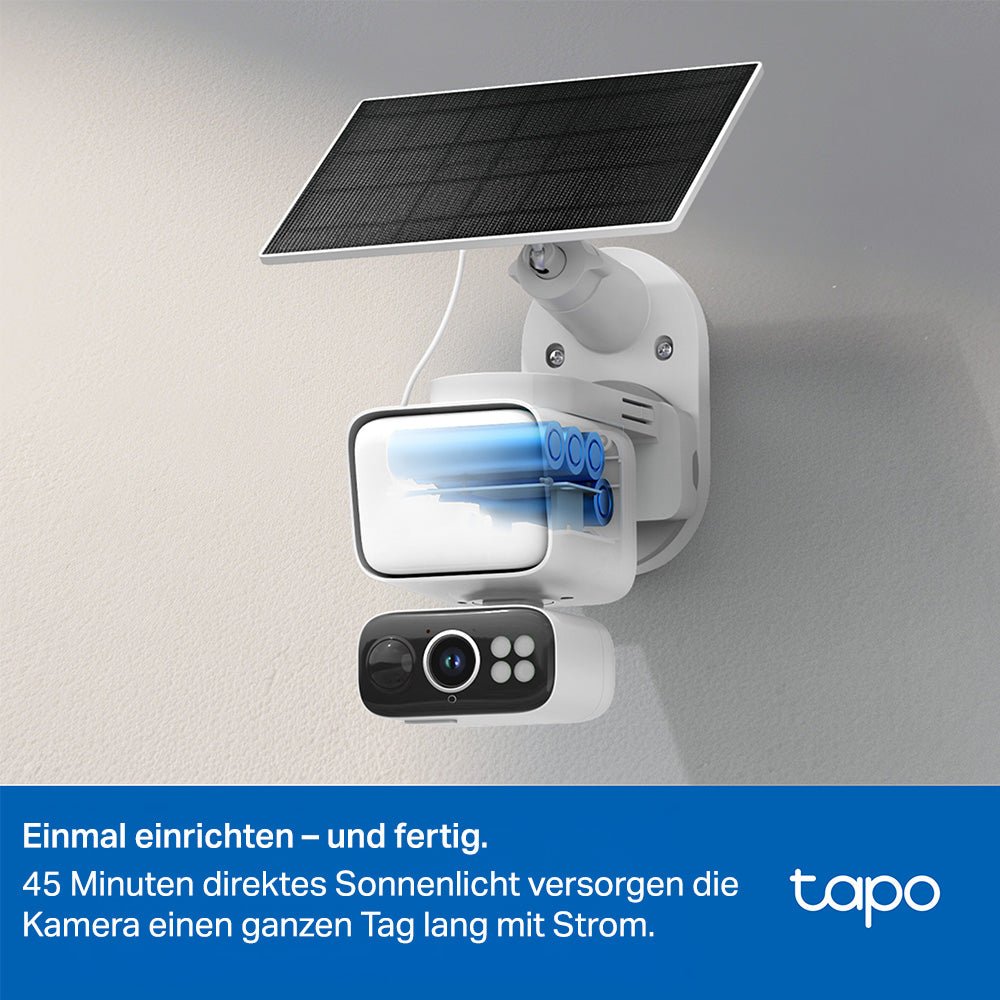 Tapo C615F KIT, 2K 3MP, 360° Abdeckung, 800 - Lumen, Solar - Flutlicht - Kamera - Tapo C615F KIT