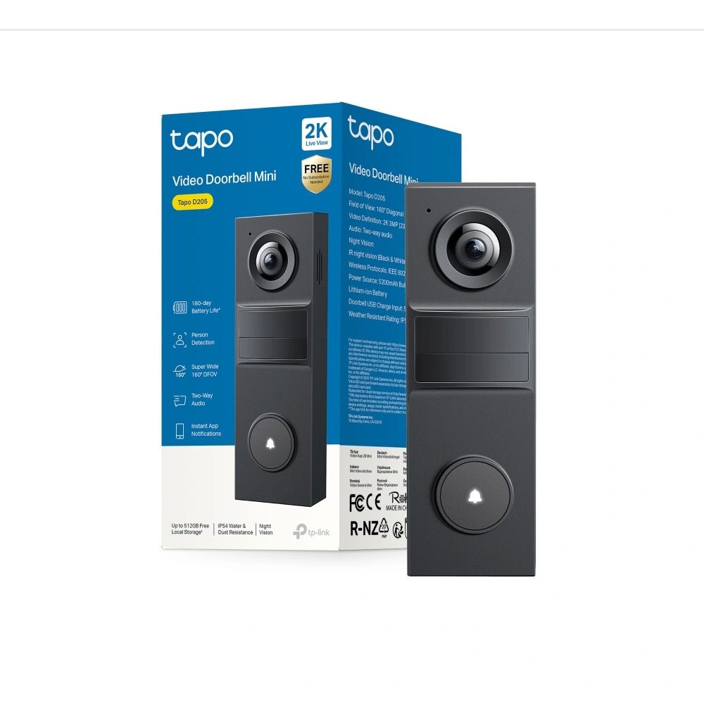 Tapo D205 2K 160°, Integrierter 5.200 mAh Akku - Tapo D205