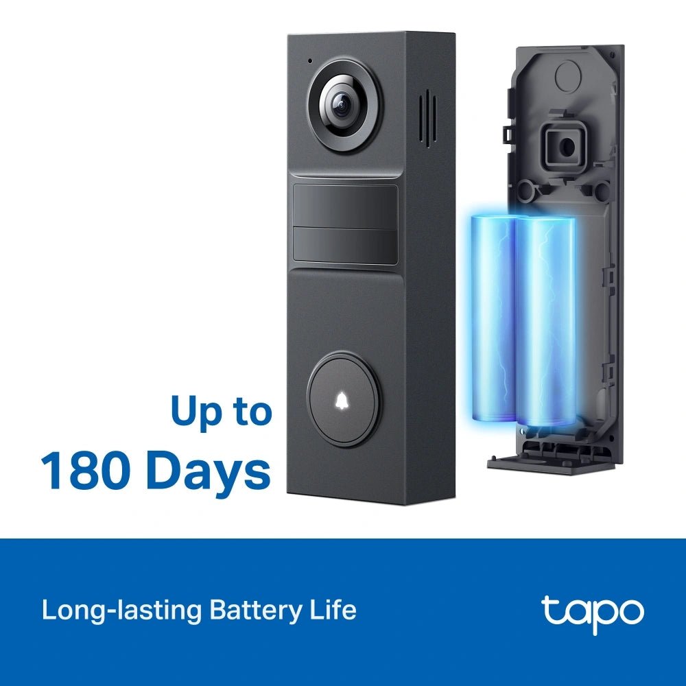 Tapo D205 2K 160°, Integrierter 5.200 mAh Akku - Tapo D205