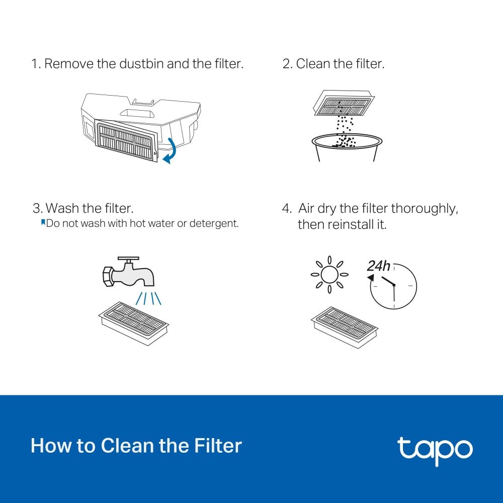Tapo RVA520 HEPA - Filter Ersatzset für Tapo RV50 Pro Omni - Tapo RVA520
