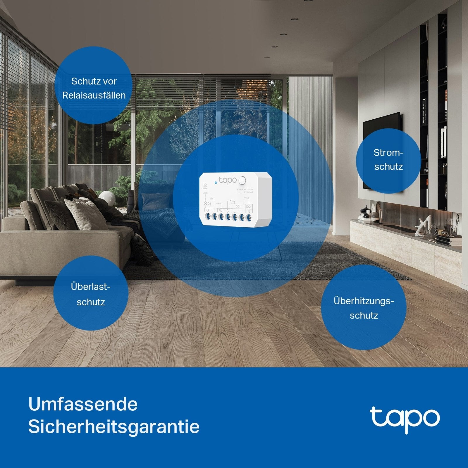 Tapo S110E, 1 - Kanal Smart Relaisschalter mit Dry/Wet Contact, Garagentorsteuerung - Tapo S110E