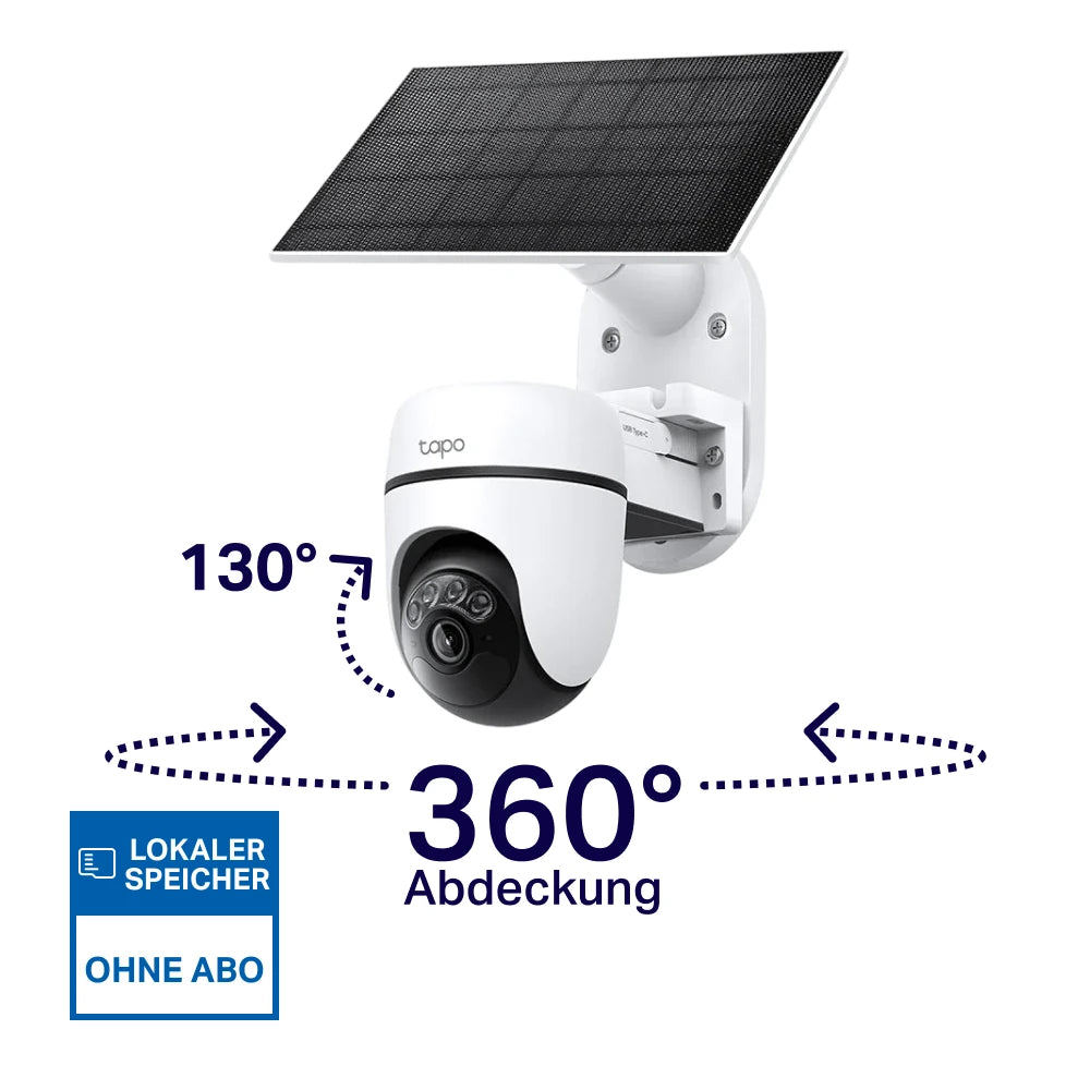 2K 3MP 360° Solarbetriebene Kamera | Tapo C610 KIT