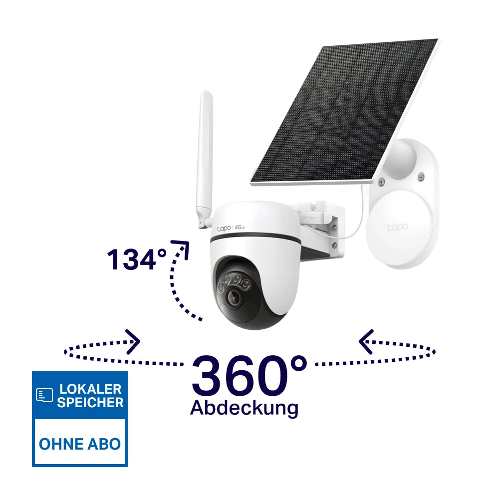2K 3MP 360° 4G LTE Solar-Überwachungskamera (nur 4G) | Tapo C615G KIT