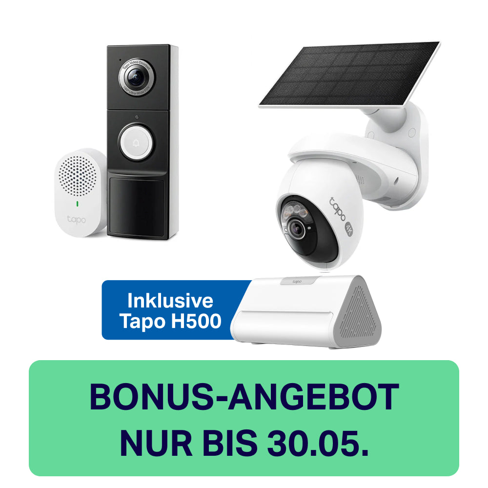 Tapo D235 Video Türklingel + C660 KIT + H500 Sicherheits-Bundle