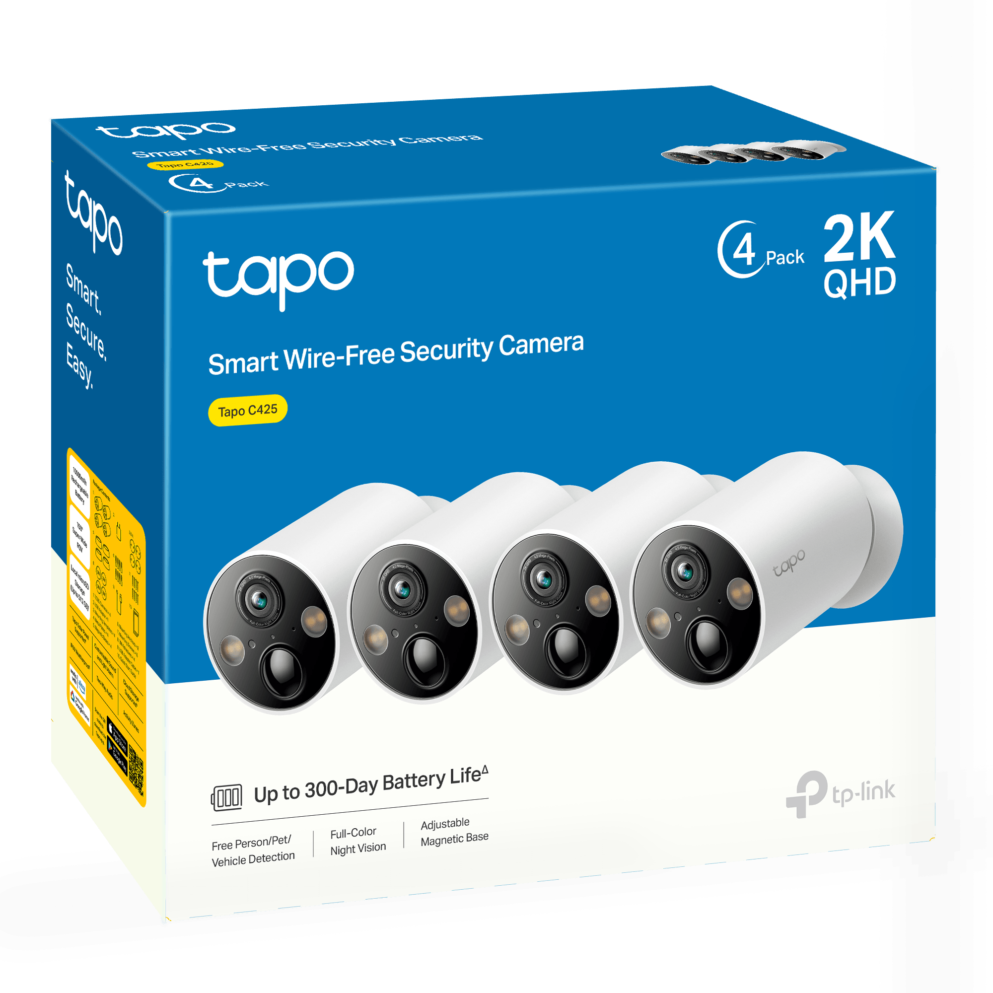 Tapo C425(4-pack) - überwachungskamera aussen akku