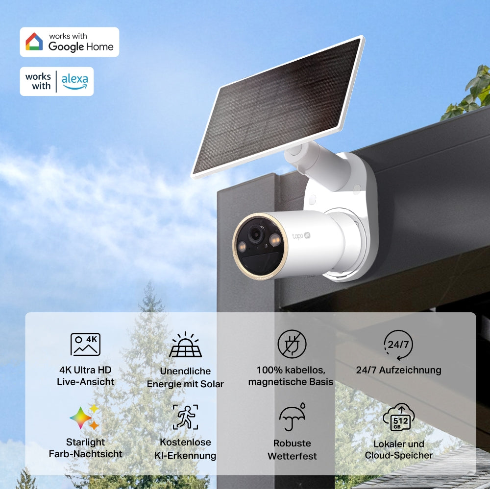 Tapo C460 KIT 4K 8MP, Solarpanel-Set - Surveillance Cameras