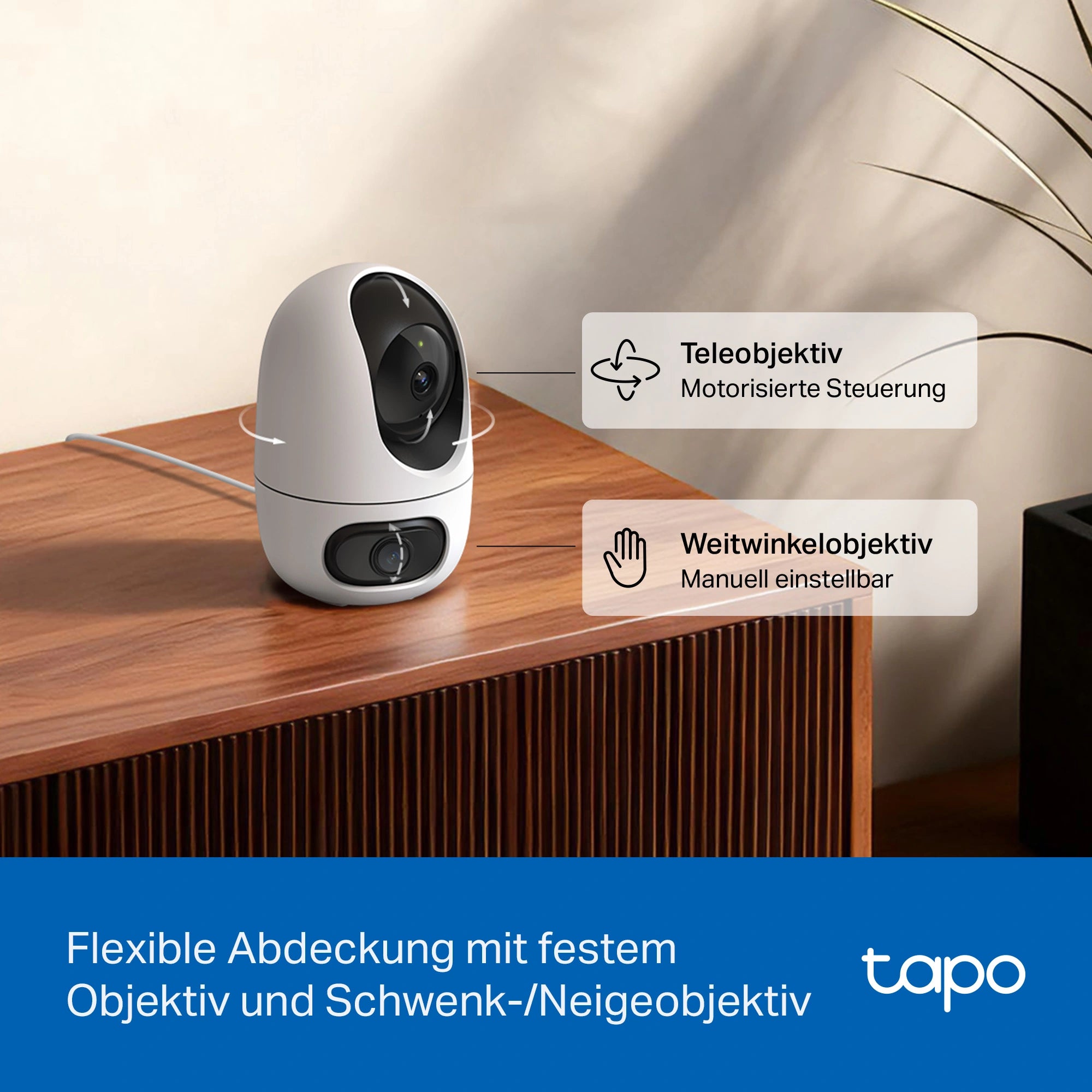 2K+2K Dual-Objektiv 360° Outdoor-Kamera | Tapo C245D