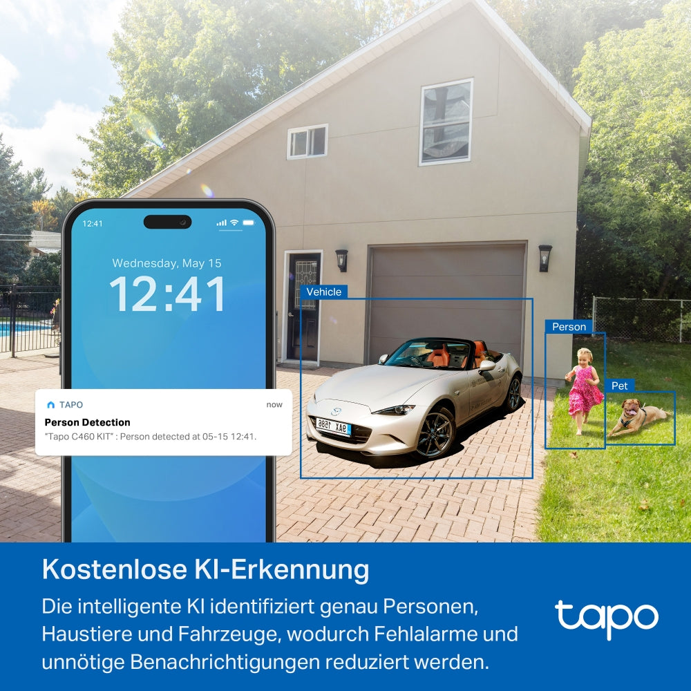 Tapo C460 KIT 4K 8MP, Solarpanel-Set