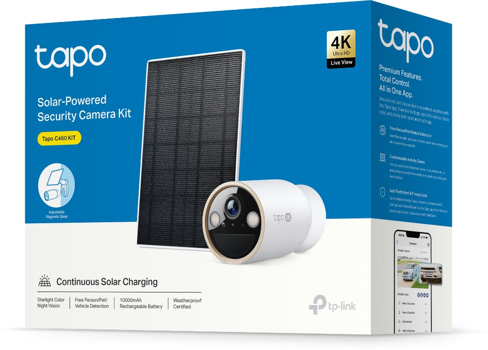 Tapo C460 KIT 4K 8MP, Solarpanel-Set