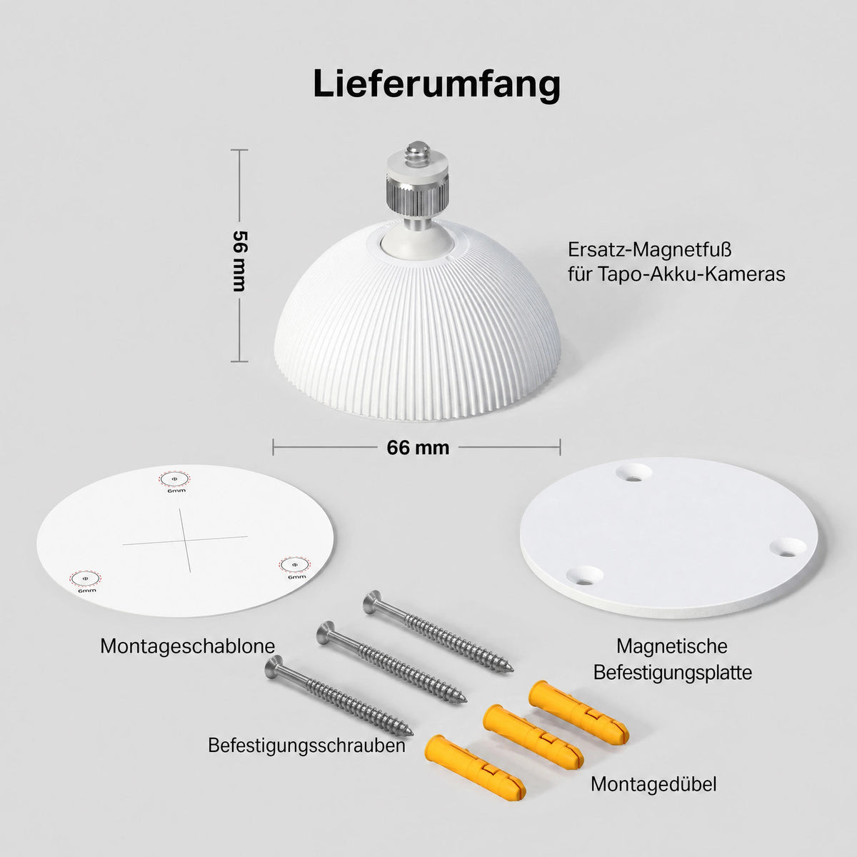 Tapo CA500 Ersatz-Magnetfuß für Tapo-Akkukameras