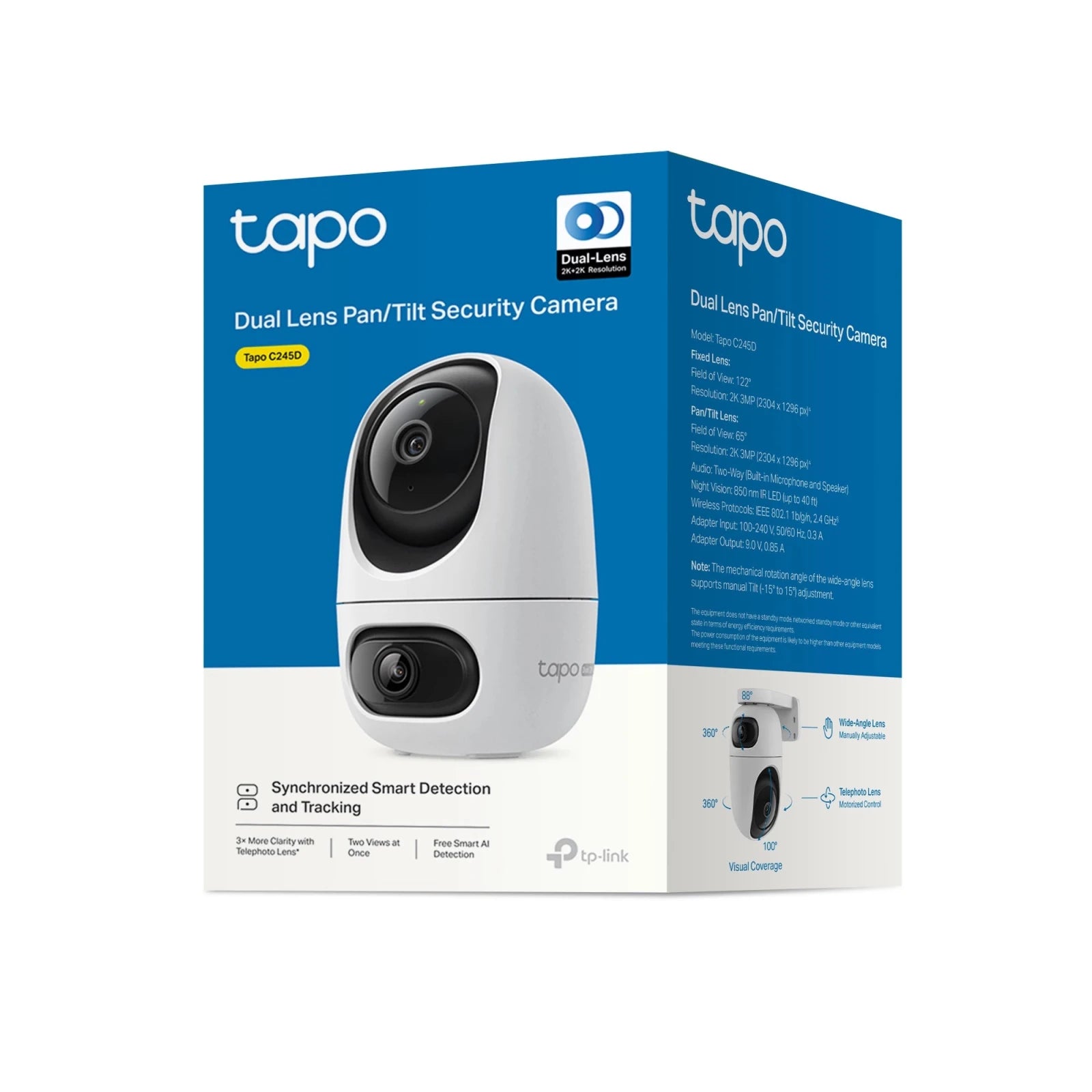 2K+2K Dual - Objektiv 360° Indoor - Kamera | Tapo C245D - Tapo C245D