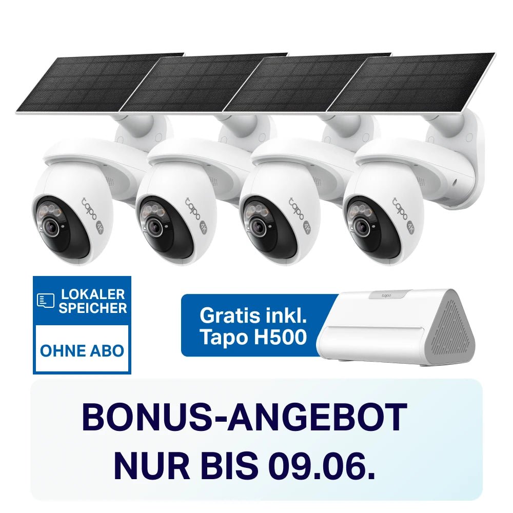 4K 8MP 360° Profi - Überwachungssystem | Tapo H500 + C660 KIT (4er - Pack) - April2