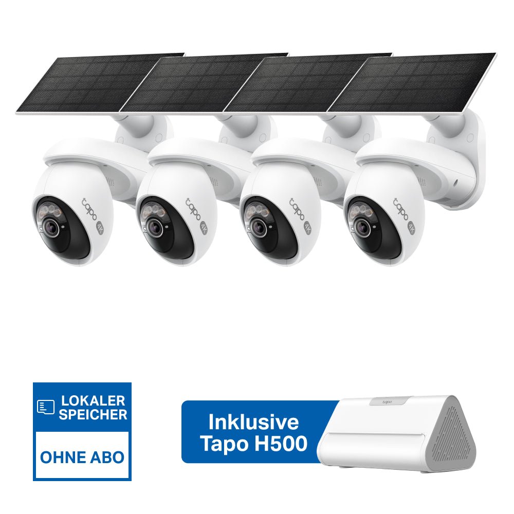 4K 8MP 360° Profi - Überwachungssystem | Tapo H500 + C660 KIT (4er - Pack) - April2
