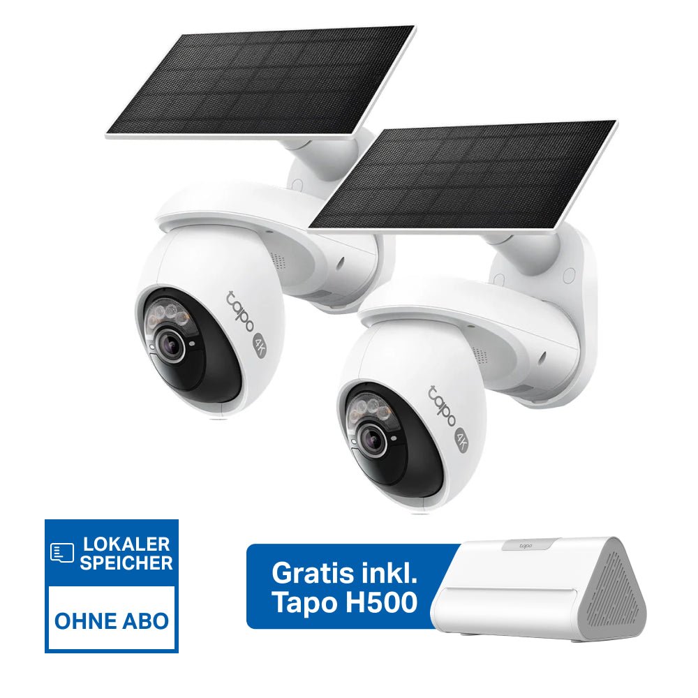 4K 8MP 360° Solar Überwachungssystem | Tapo H500 + C660 KIT (2er - Pack) - April1