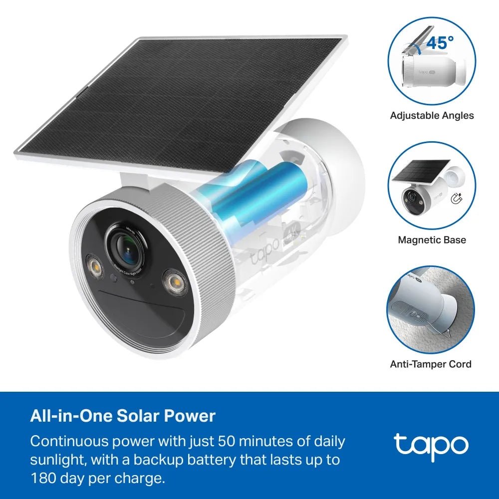 4K 8MP Solarbetriebene Sicherheitskamera | Tapo C465 - Tapo C465