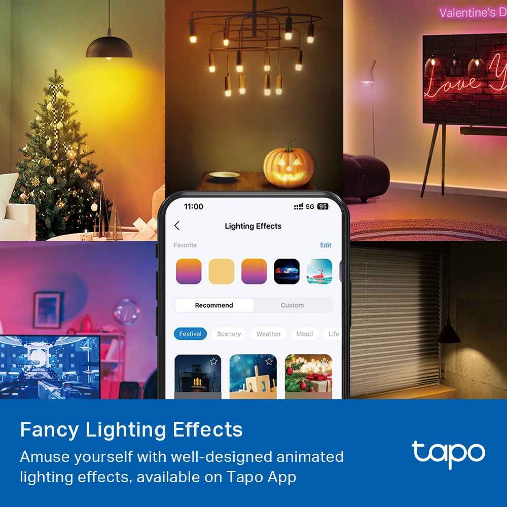 Tapo L430P Smart P45 Glühbirne E14, 470 Lumen Mehrfarbig