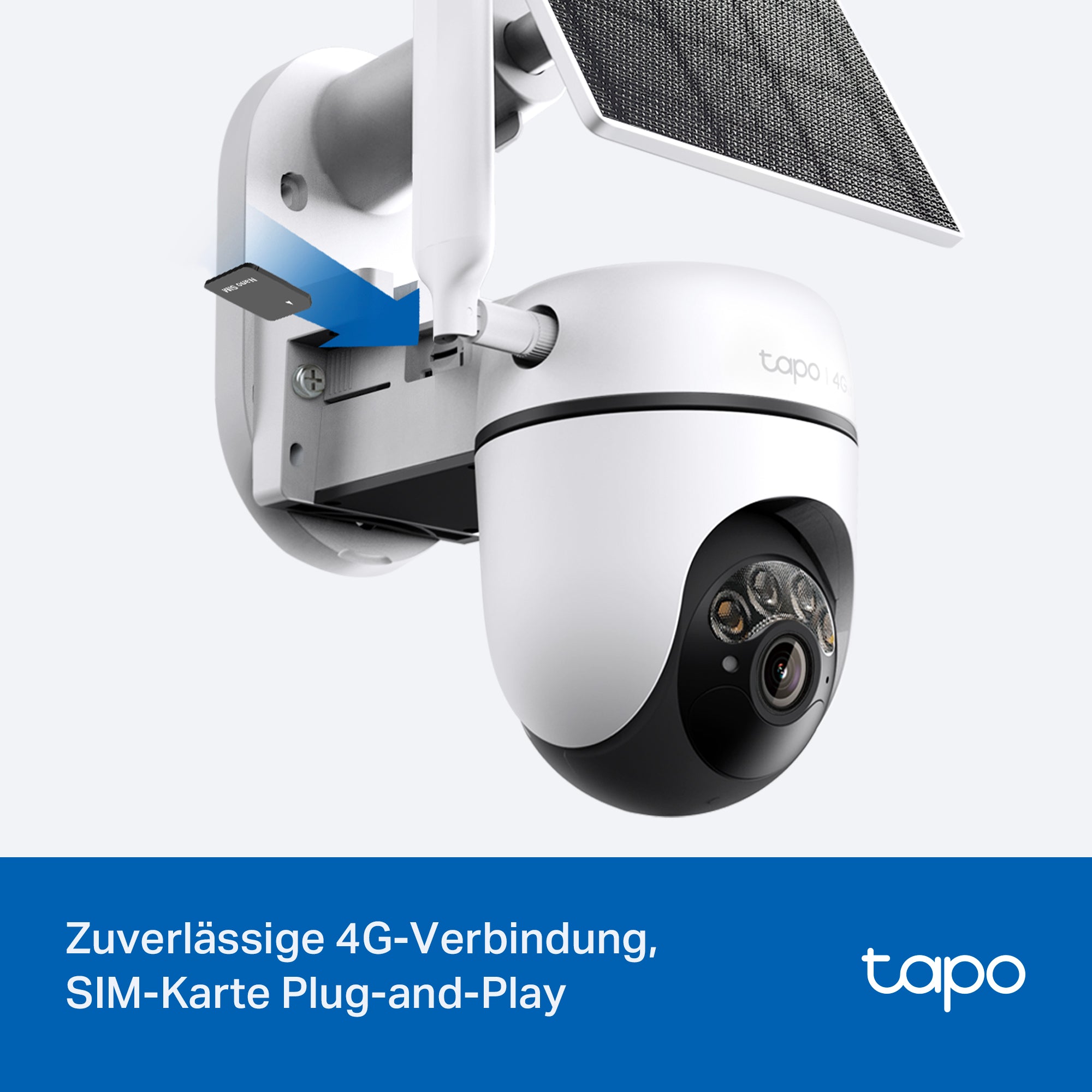 Tapo C615G KIT 2K 3MP 360° mit SIM-Karte, Solarpanel-Set - 4G Camera