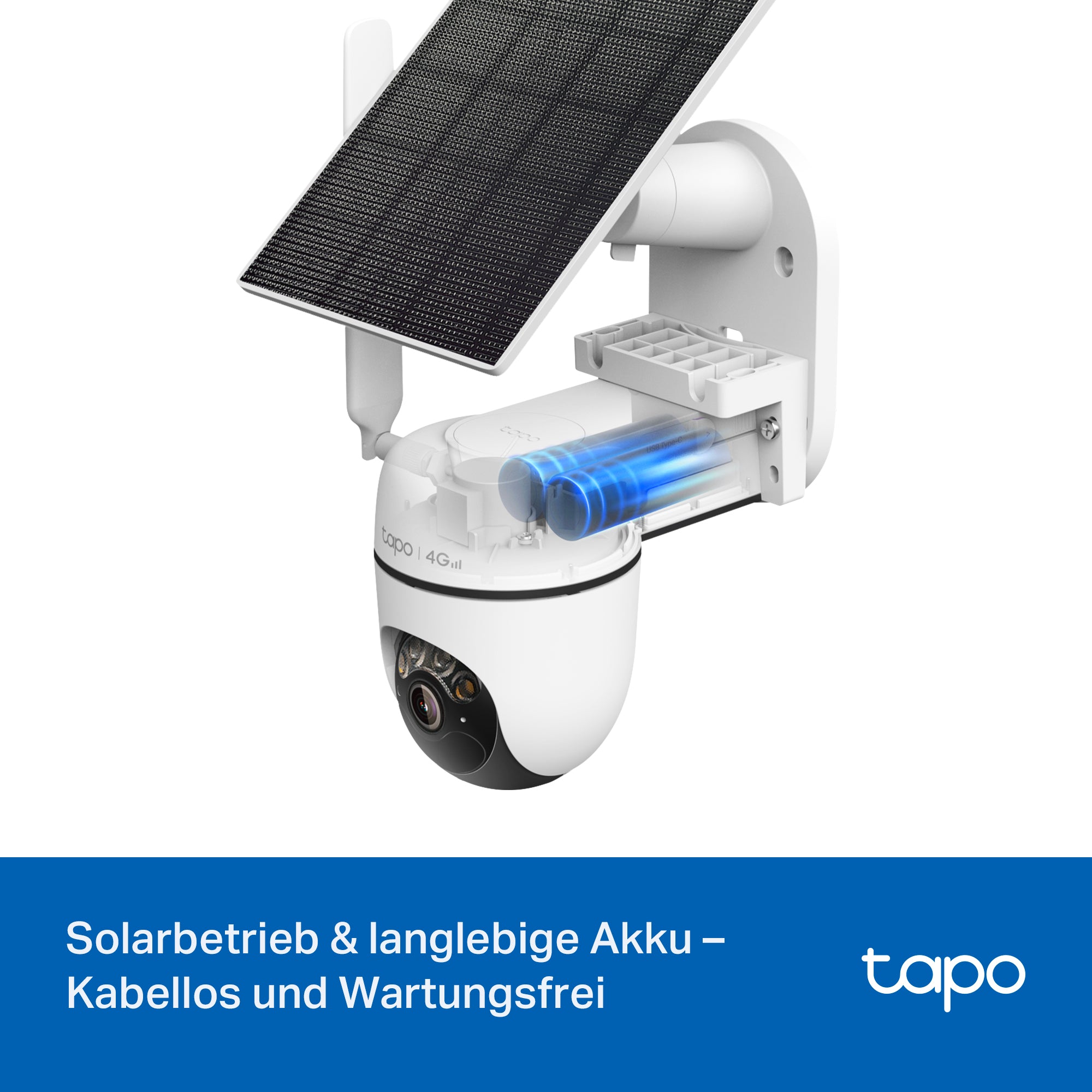 Tapo C615G KIT 2K 3MP 360° mit SIM-Karte, Solarpanel-Set - 4G Camera