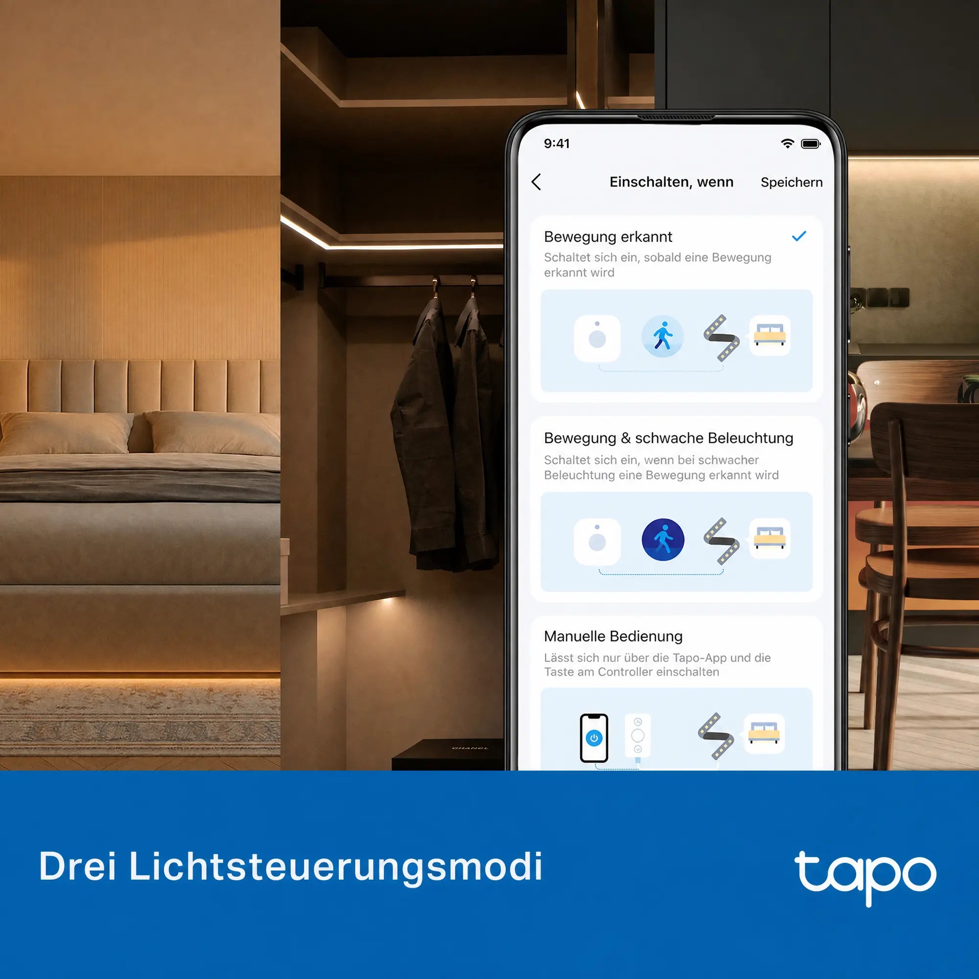 Tapo L901-6 | Smart WLAN Lichtstreifen 6 m mit 2 Bewegungssensoren
