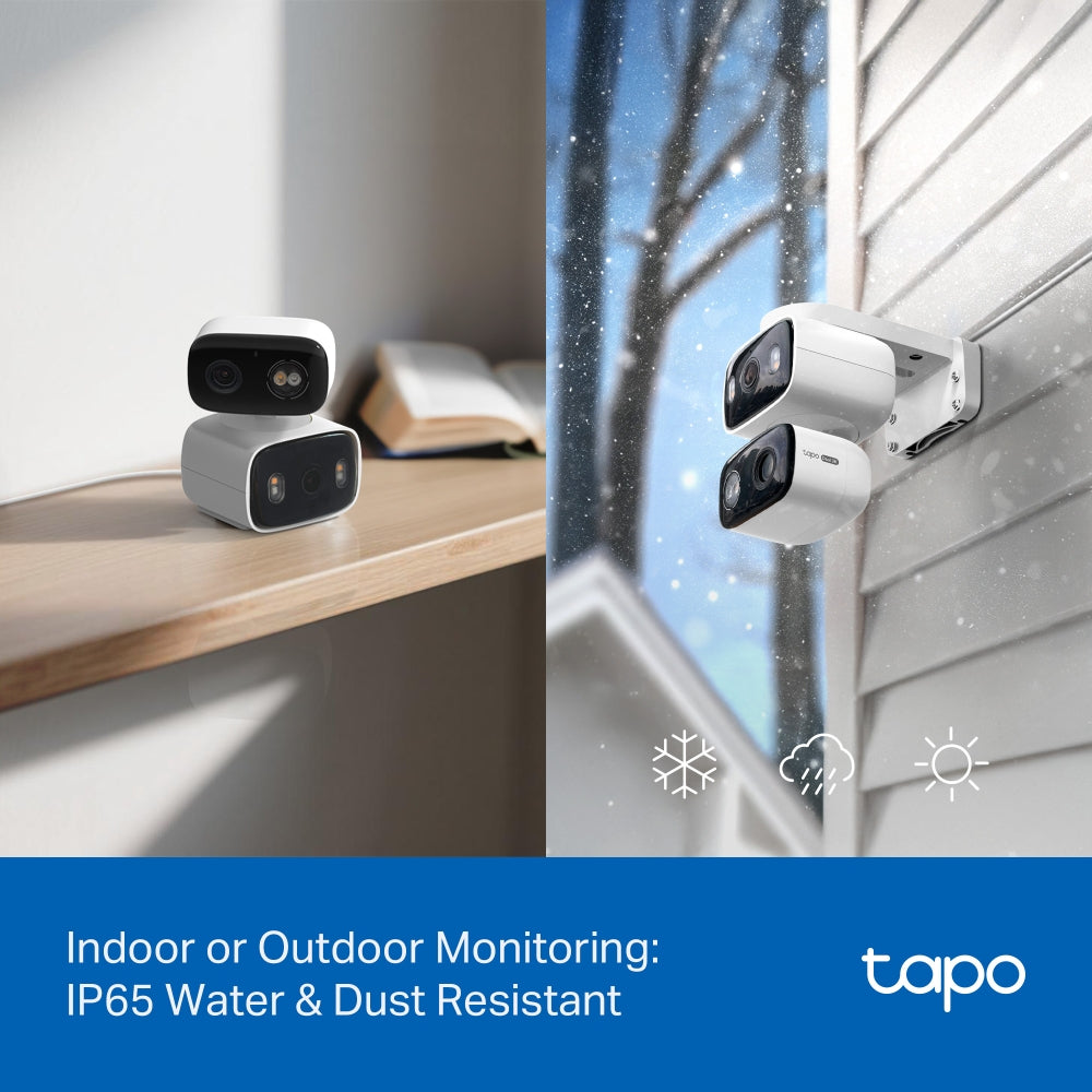 Tapo C246D 2K 3MP, Dual-Objektiv für Innen & Außen