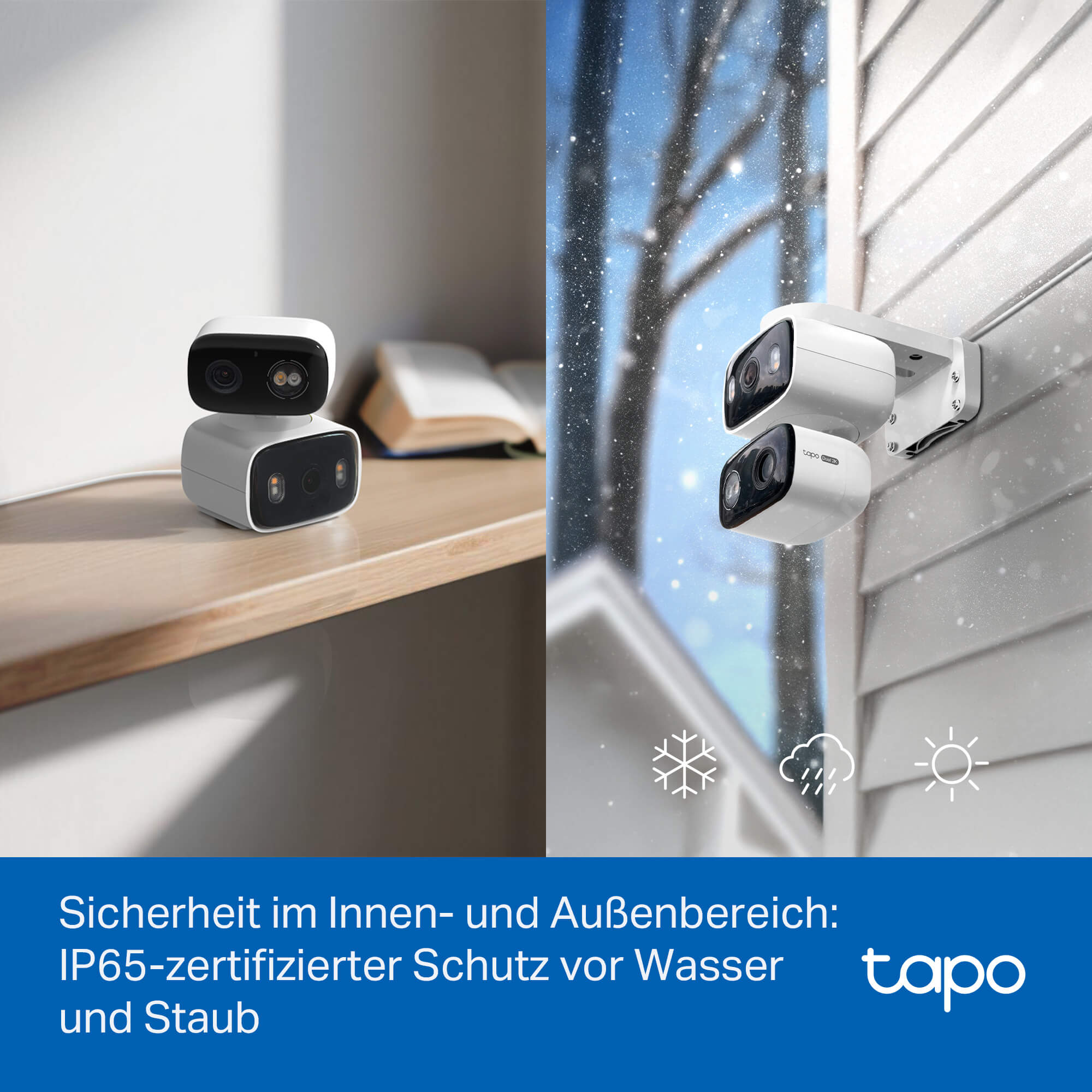 Tapo C246D 2K 3MP, Dual-Objektiv für Innen & Außen