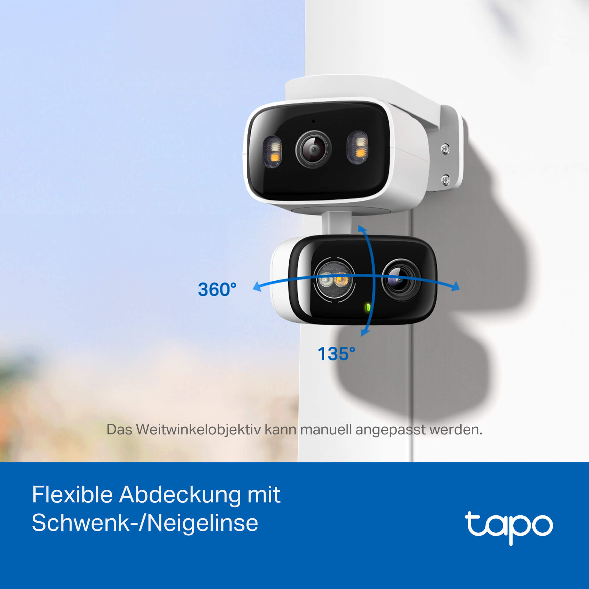 Tapo C246D 2K 3MP, Dual-Objektiv für Innen & Außen