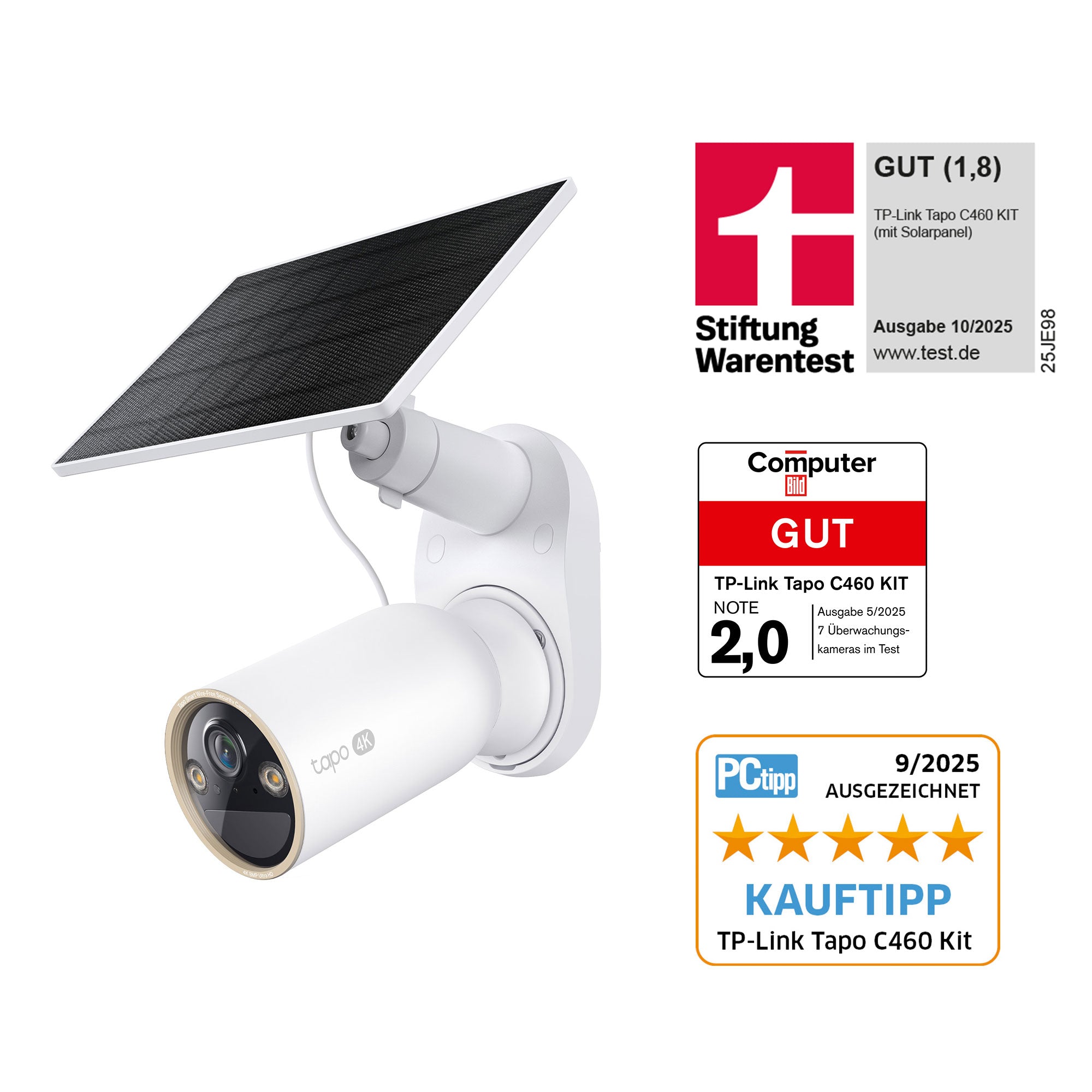 Tapo C460 KIT 4K 8MP, Solarpanel-Set