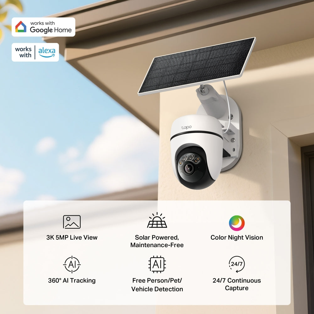 3K 5MP 360° Solarbetriebene Kamera | Tapo C630 KIT