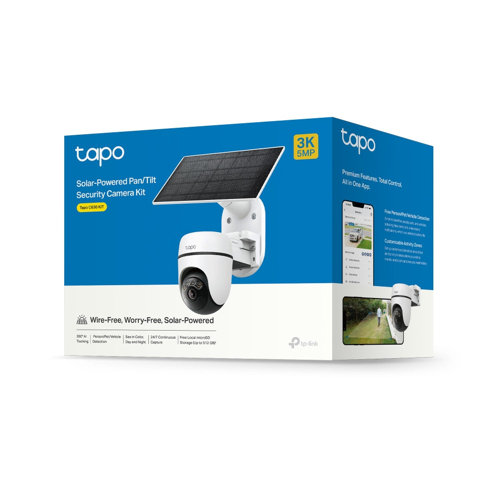 3K 5MP 360° Solarbetriebene Kamera | Tapo C630 KIT
