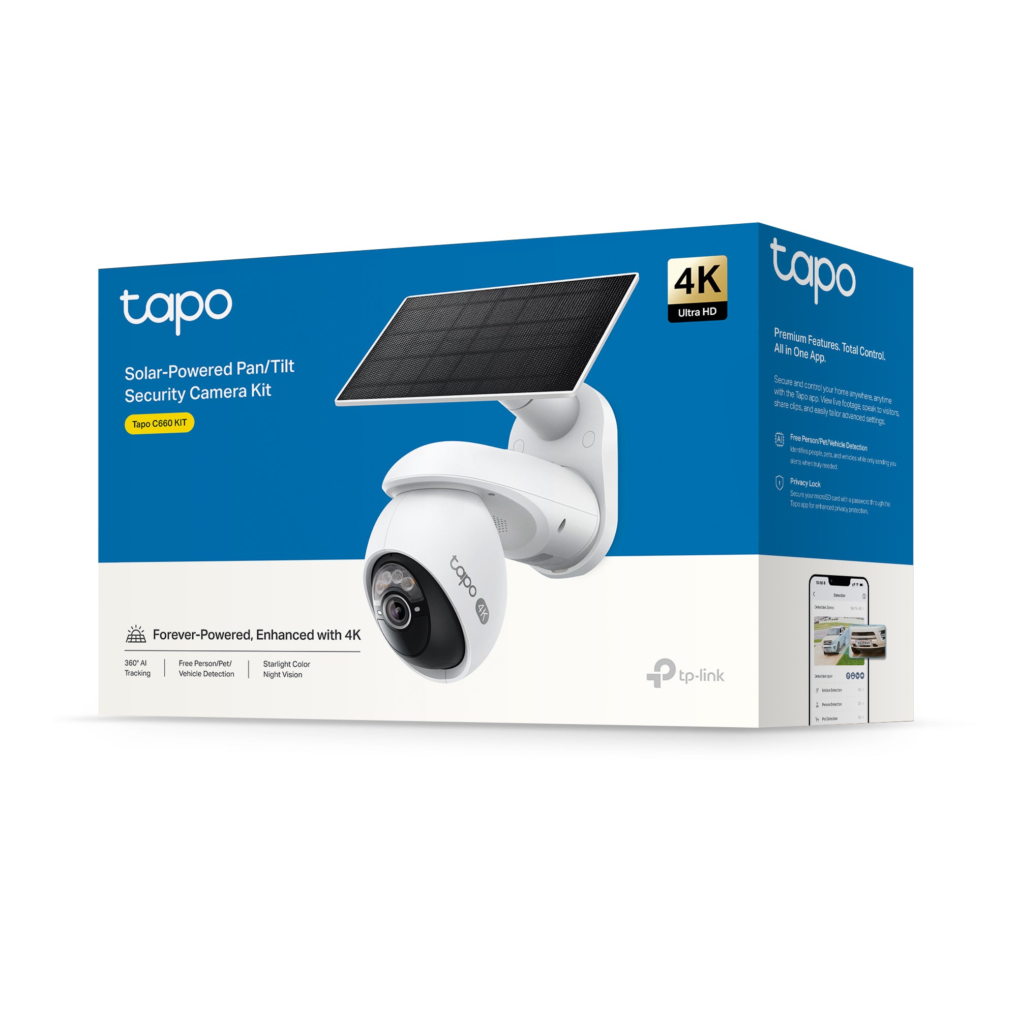 Tapo C660 KIT 4K 8MP 360°, Solarpanel-Set