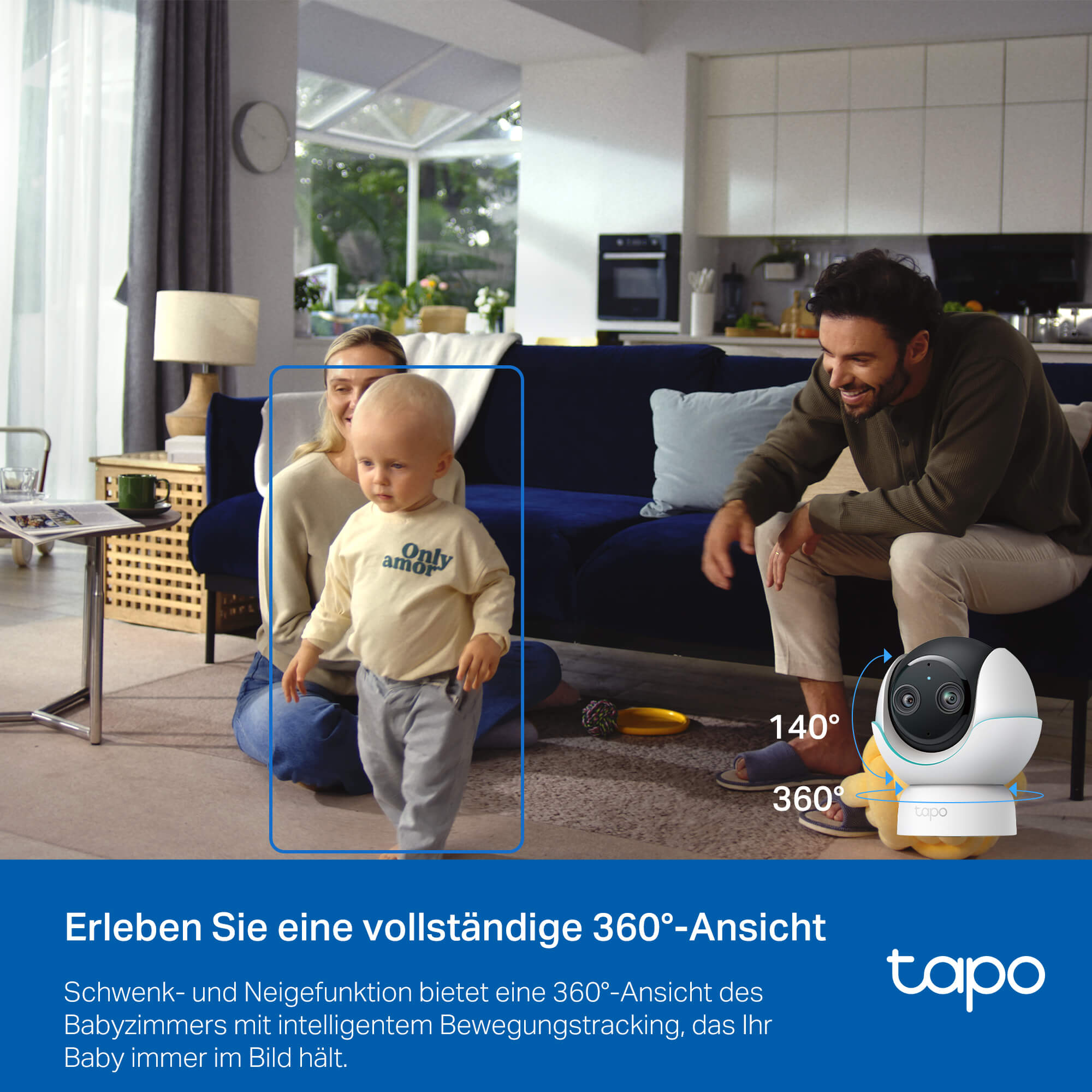 Tapo C840 2K 4MP, 360° Dual-Objektiv Baby Kamera - Überwachungskamera