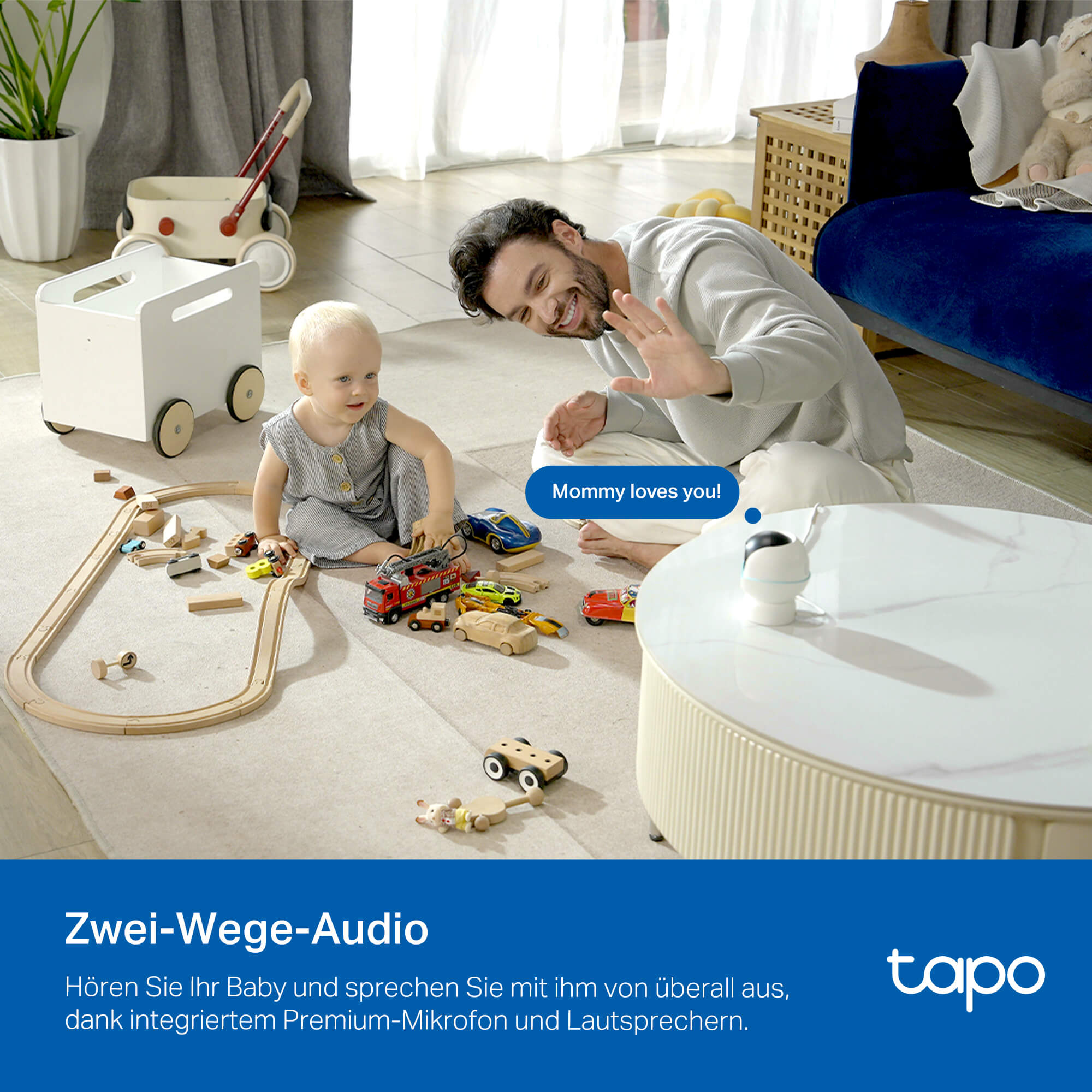 Tapo C840 2K 4MP, 360° Dual-Objektiv Baby Kamera - Überwachungskamera