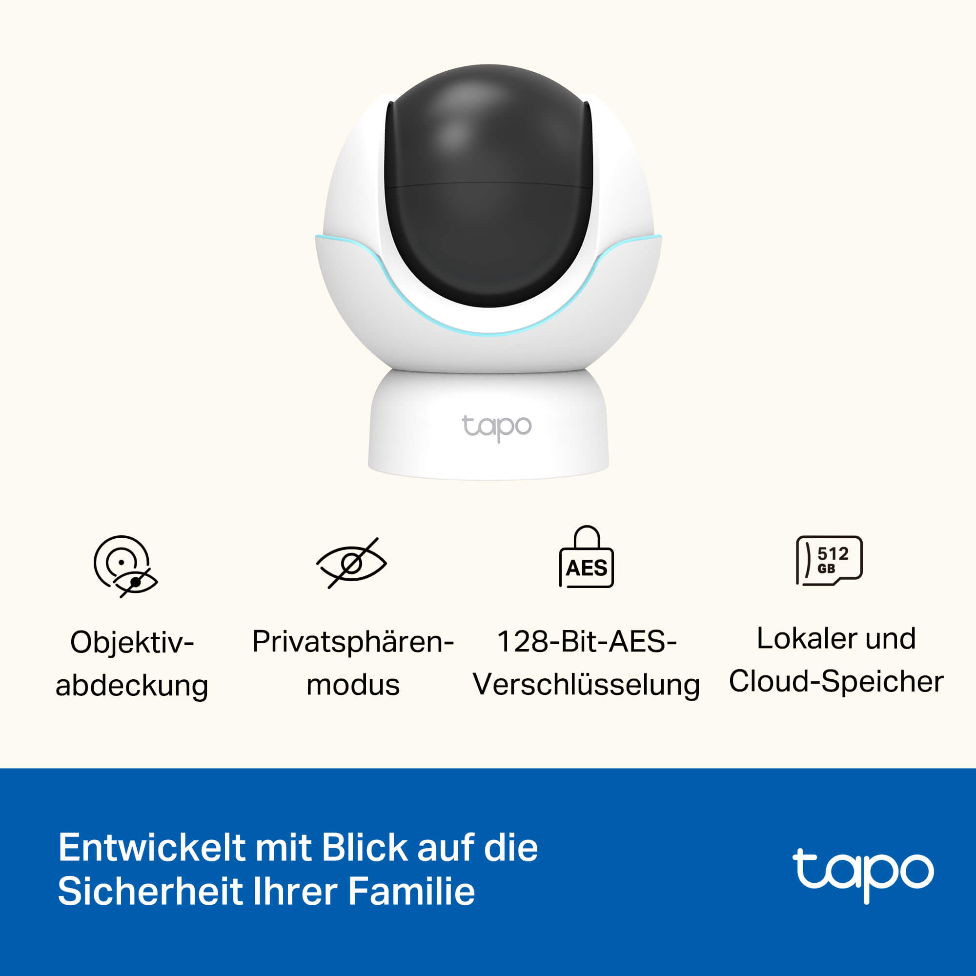 Tapo C840 2K 4MP, 360° Dual-Objektiv Baby Kamera - Überwachungskamera